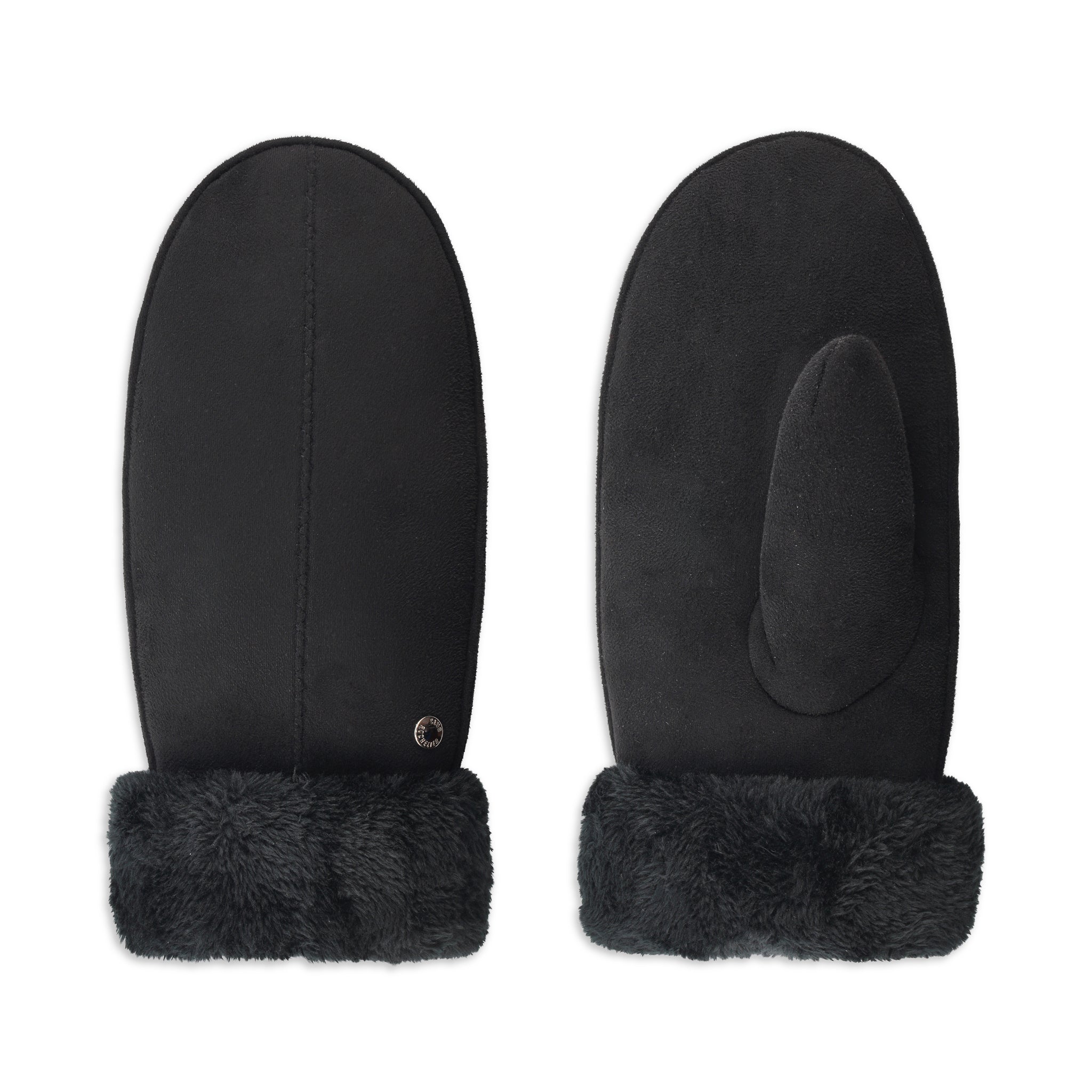 Club Rochelier Ladies faux suede mitt with sherpa cufff
