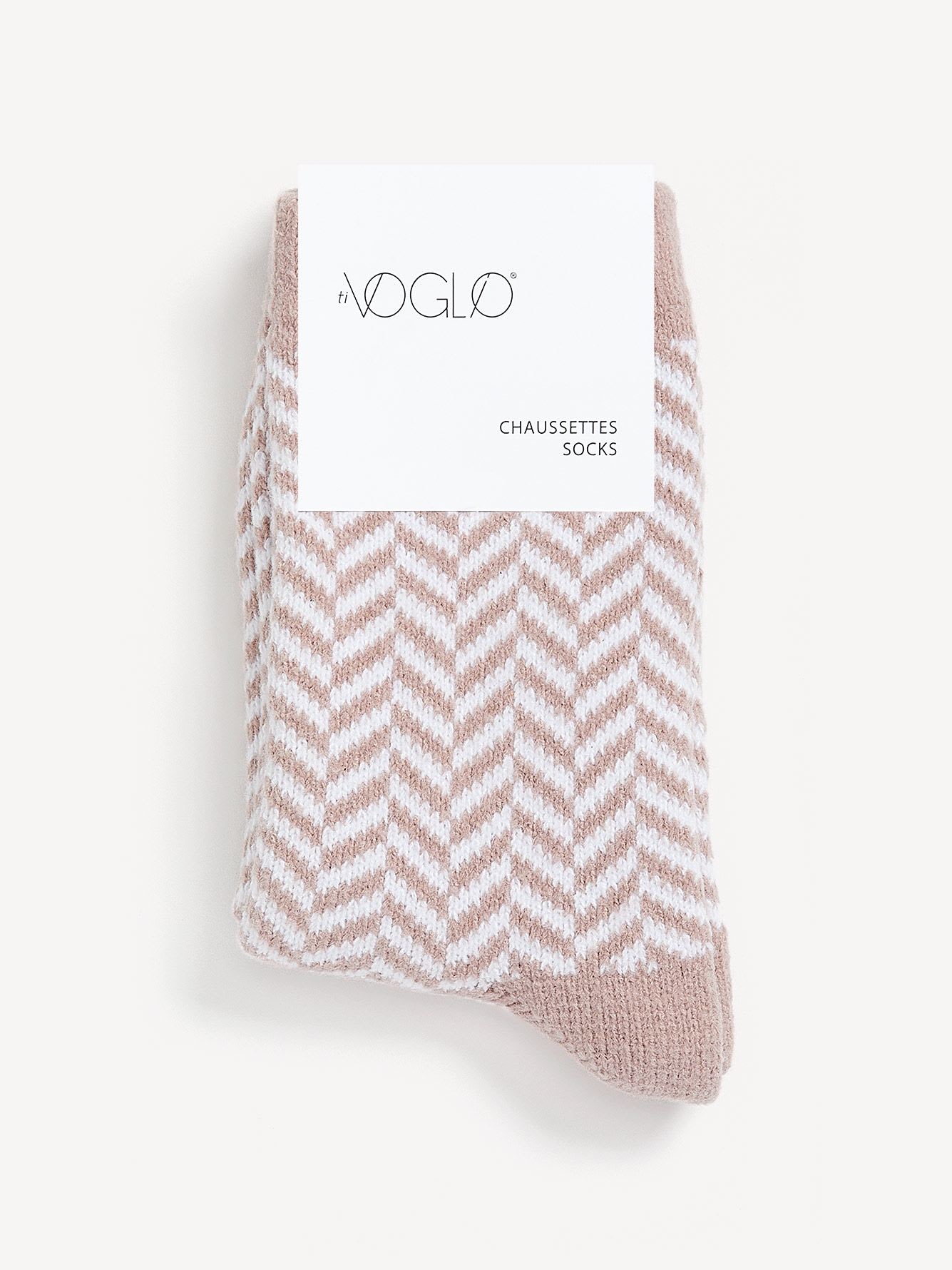 Crew Socks with Chevron Pattern - ti Voglio