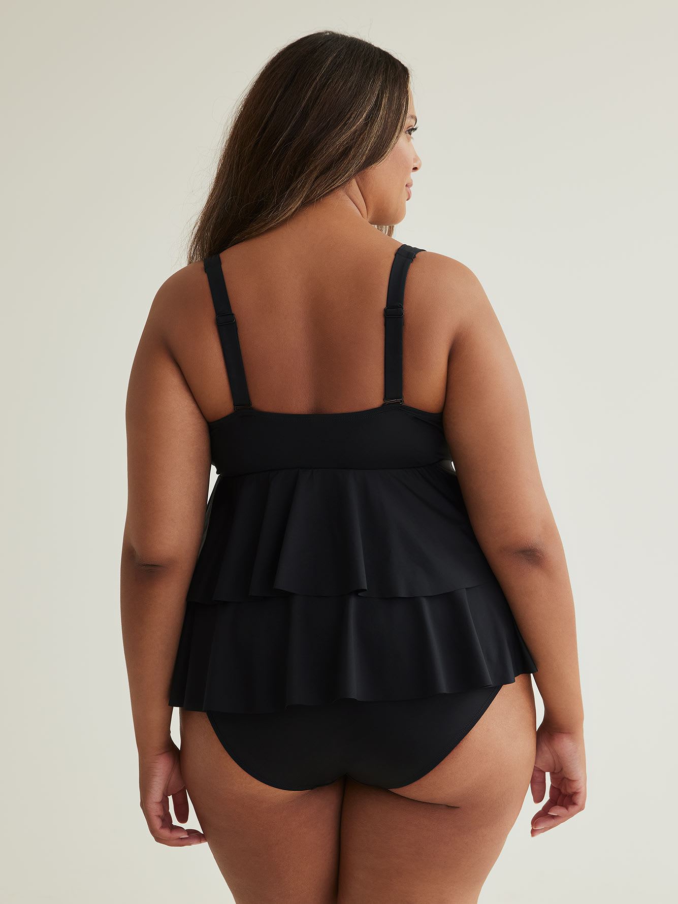 Black Ruffled Tankini