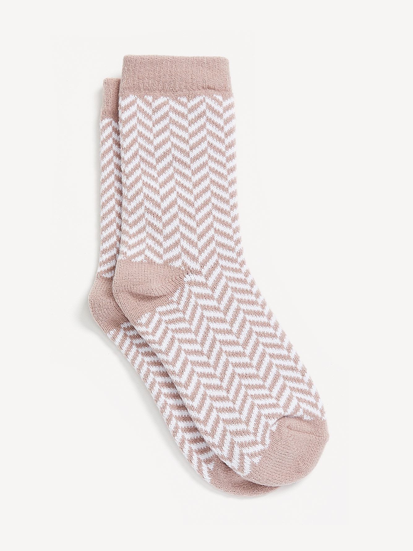 Crew Socks with Chevron Pattern - ti Voglio