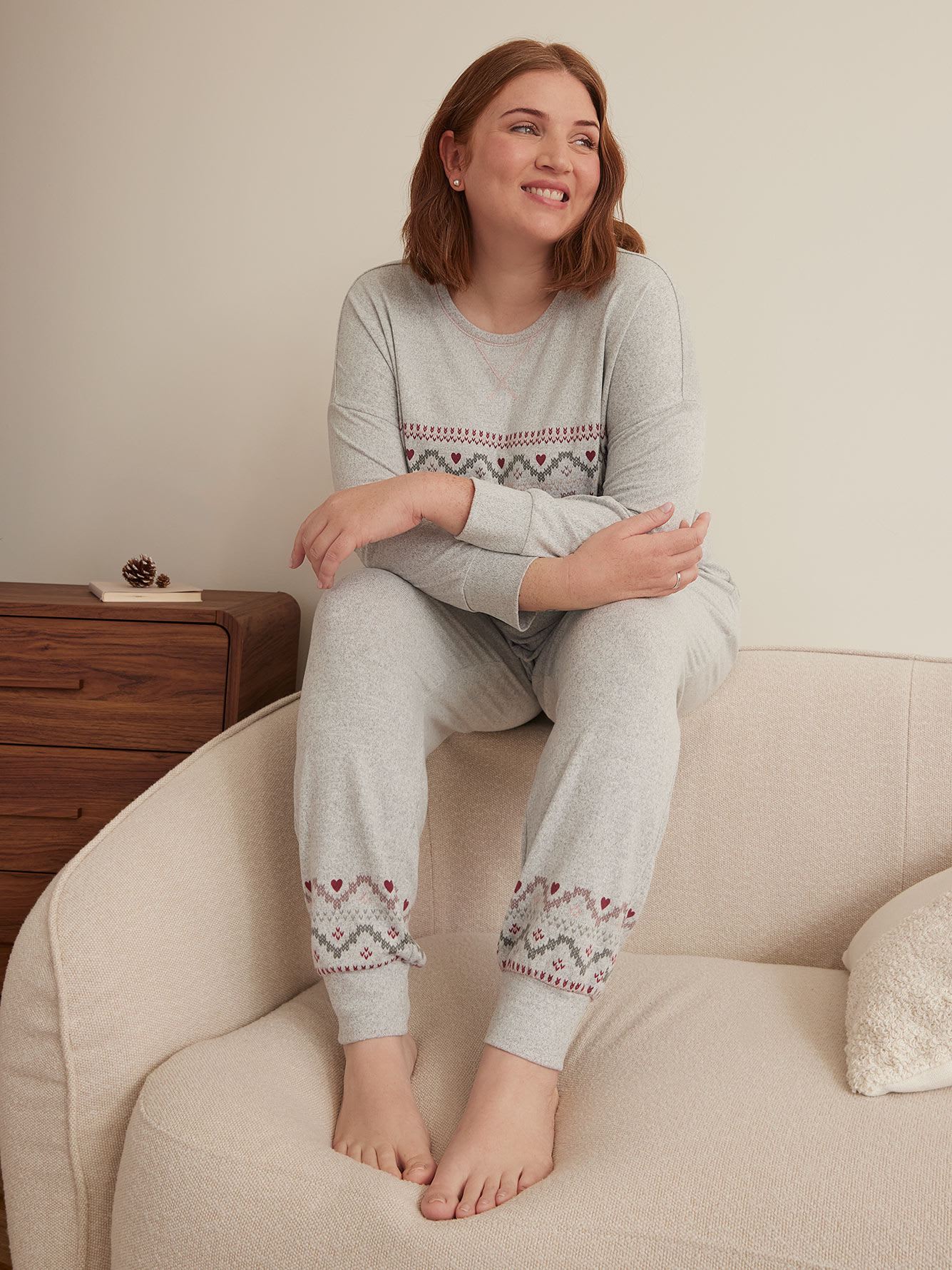 Fair Isle Knit Jogger Pyjama Pant - ti Voglio