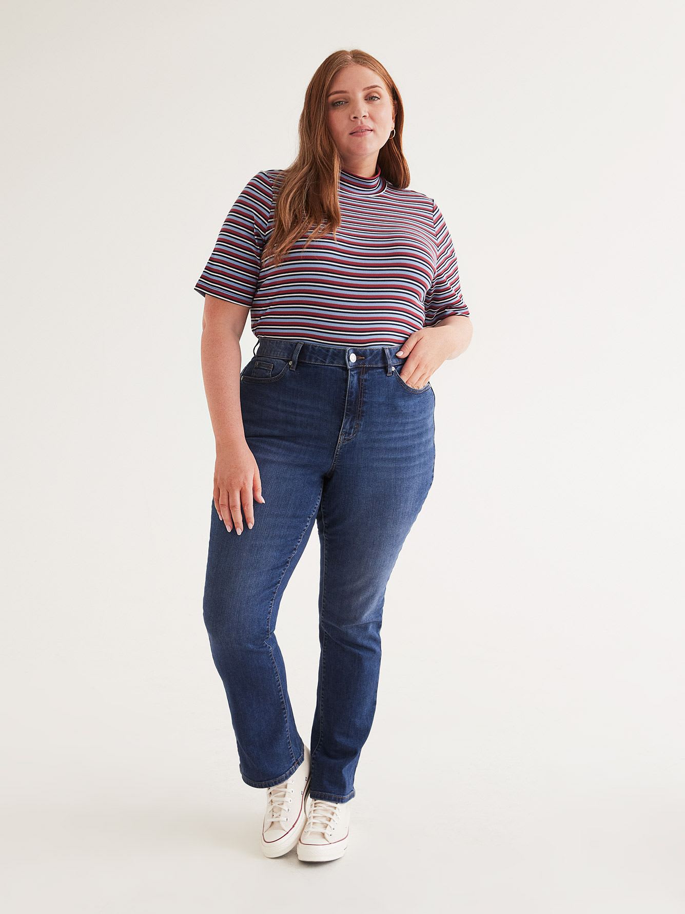 Responsible, Curvy-Fit Bootcut Jeans, Dark Wash - d/C JEANS