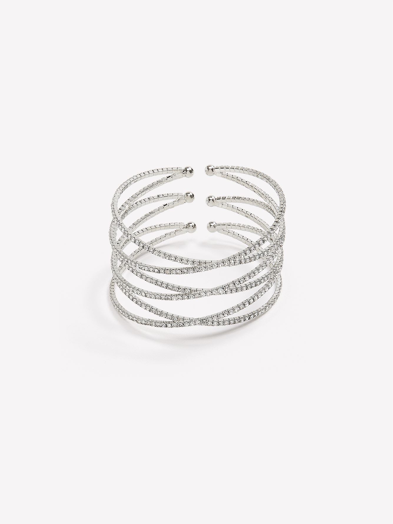 Fancy Stretch Rhinestone Cuff Bracelet