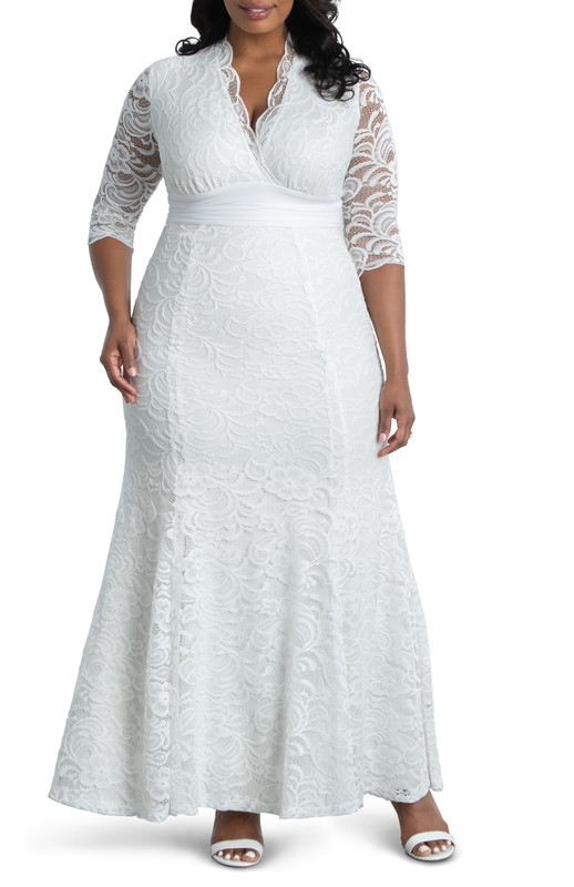 Kiyonna Plus Size Amour Lace Wedding Gown (Plus Size)