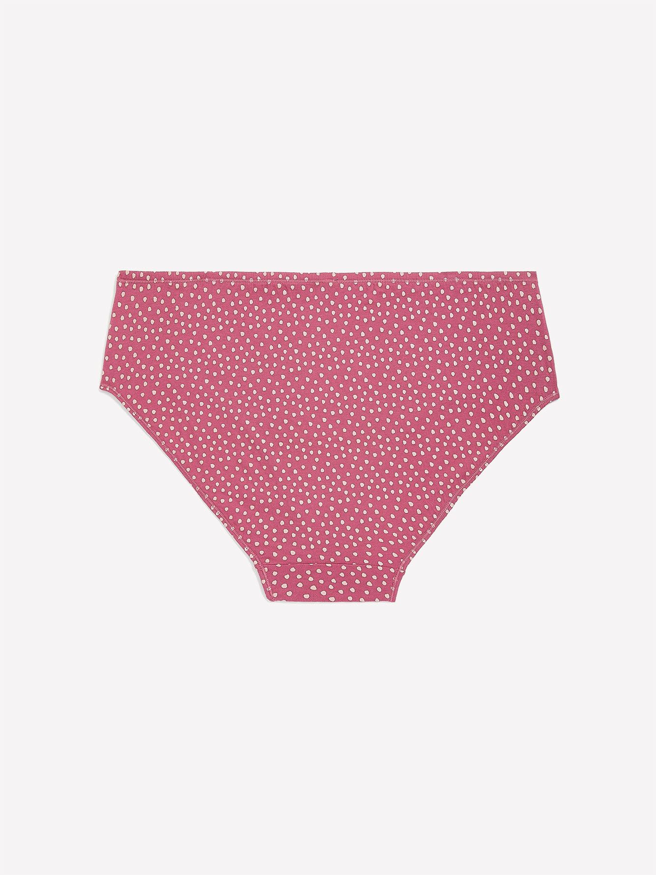 Polka-Dot High-Cut Cotton Brief with Bow - ti Voglio