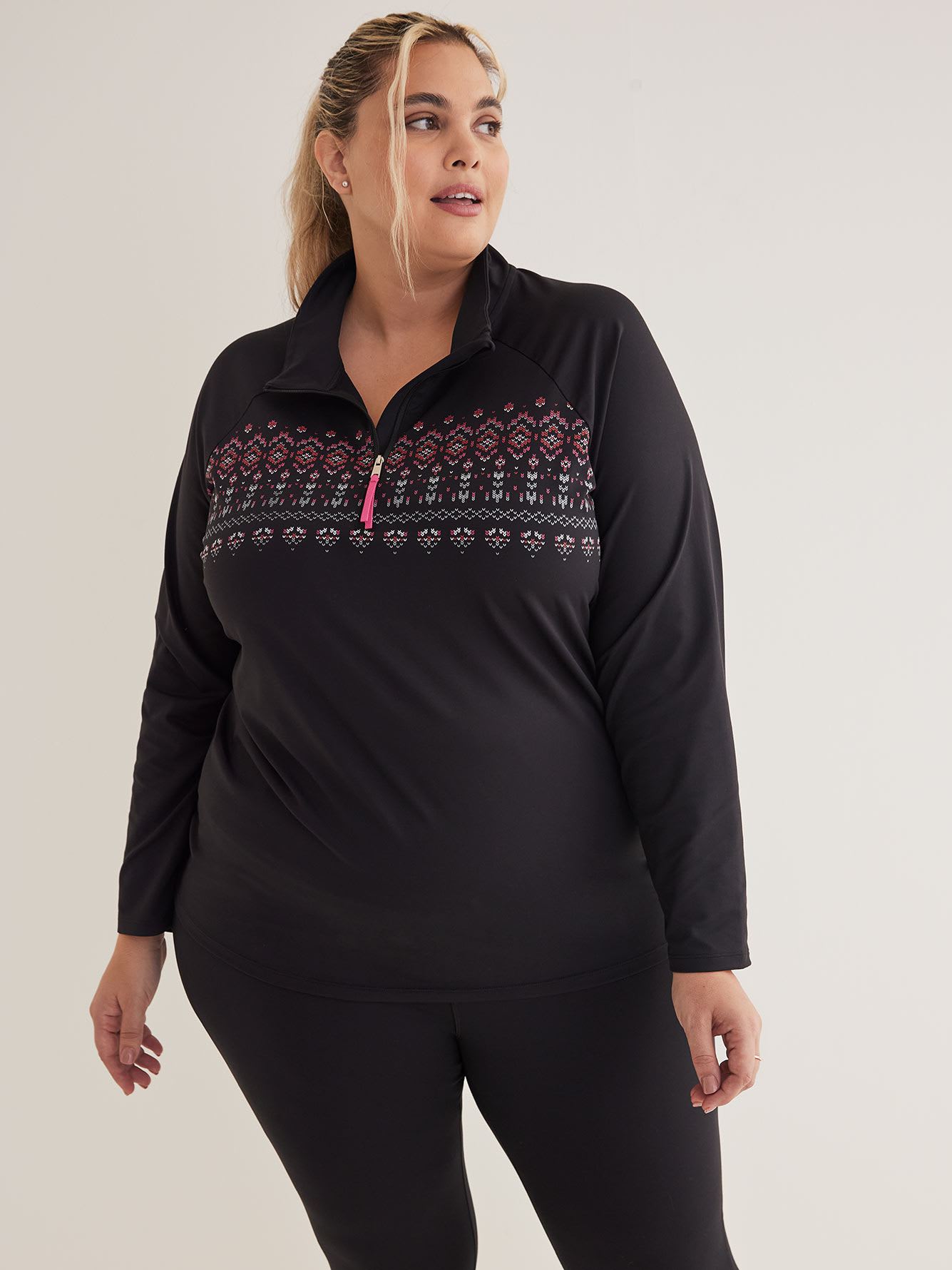 Half-Zip Fair Isle Pullover - Active Zone