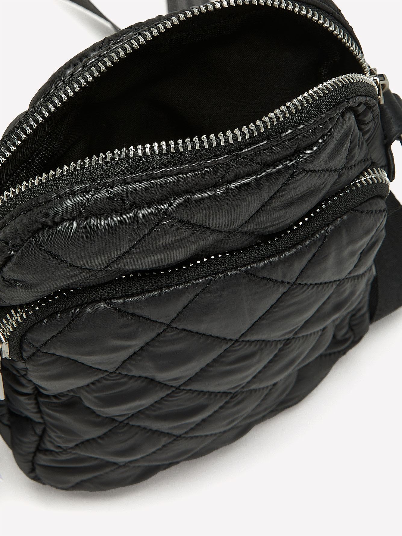 Black Quilted Mini Crossbody Bag - Active Zone