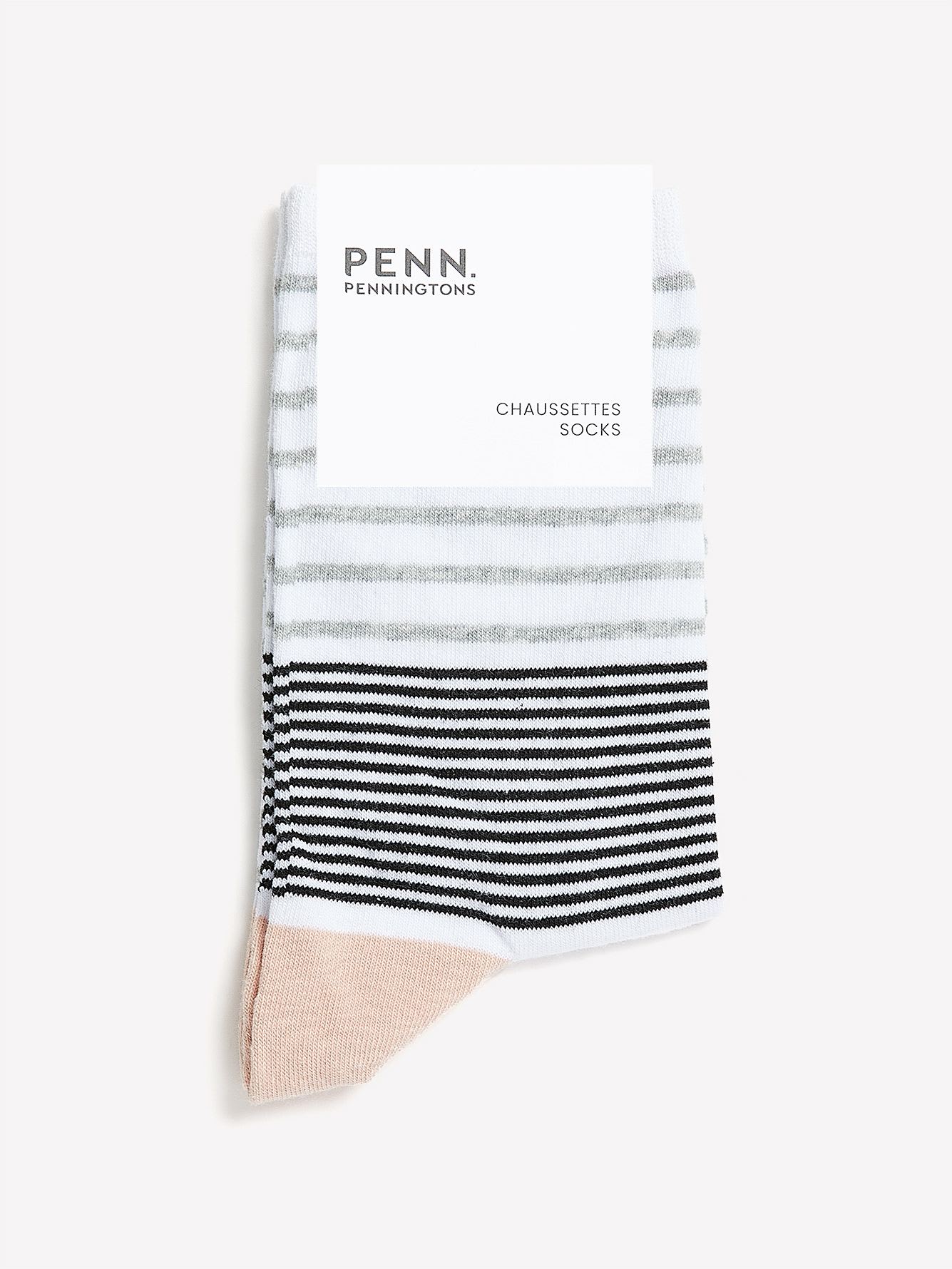 Crew Socks with Irregular Lines Pattern