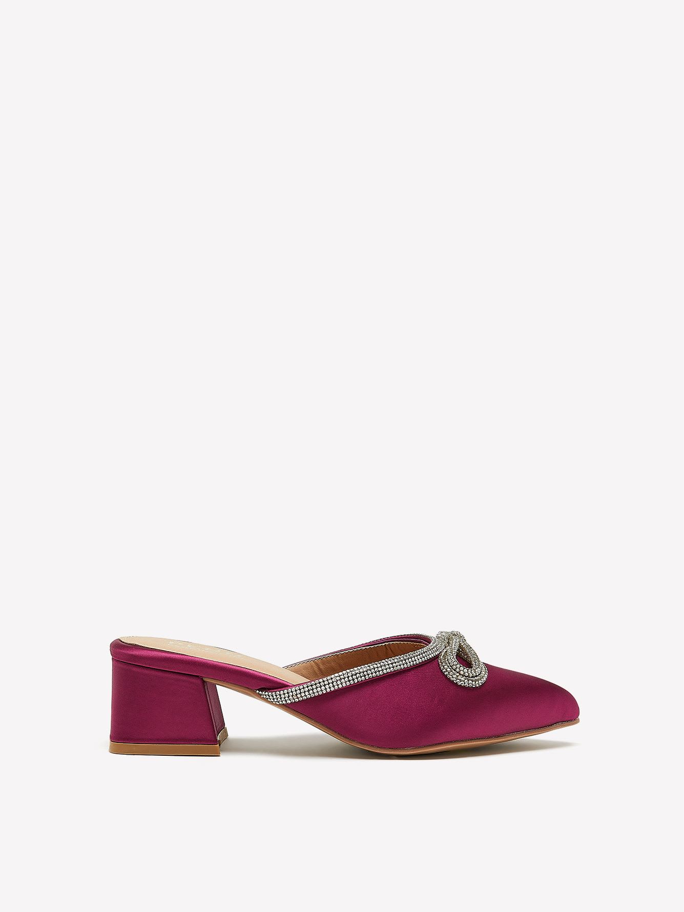 Extra Wide Width, Pointy Faux-Satin Shoes
