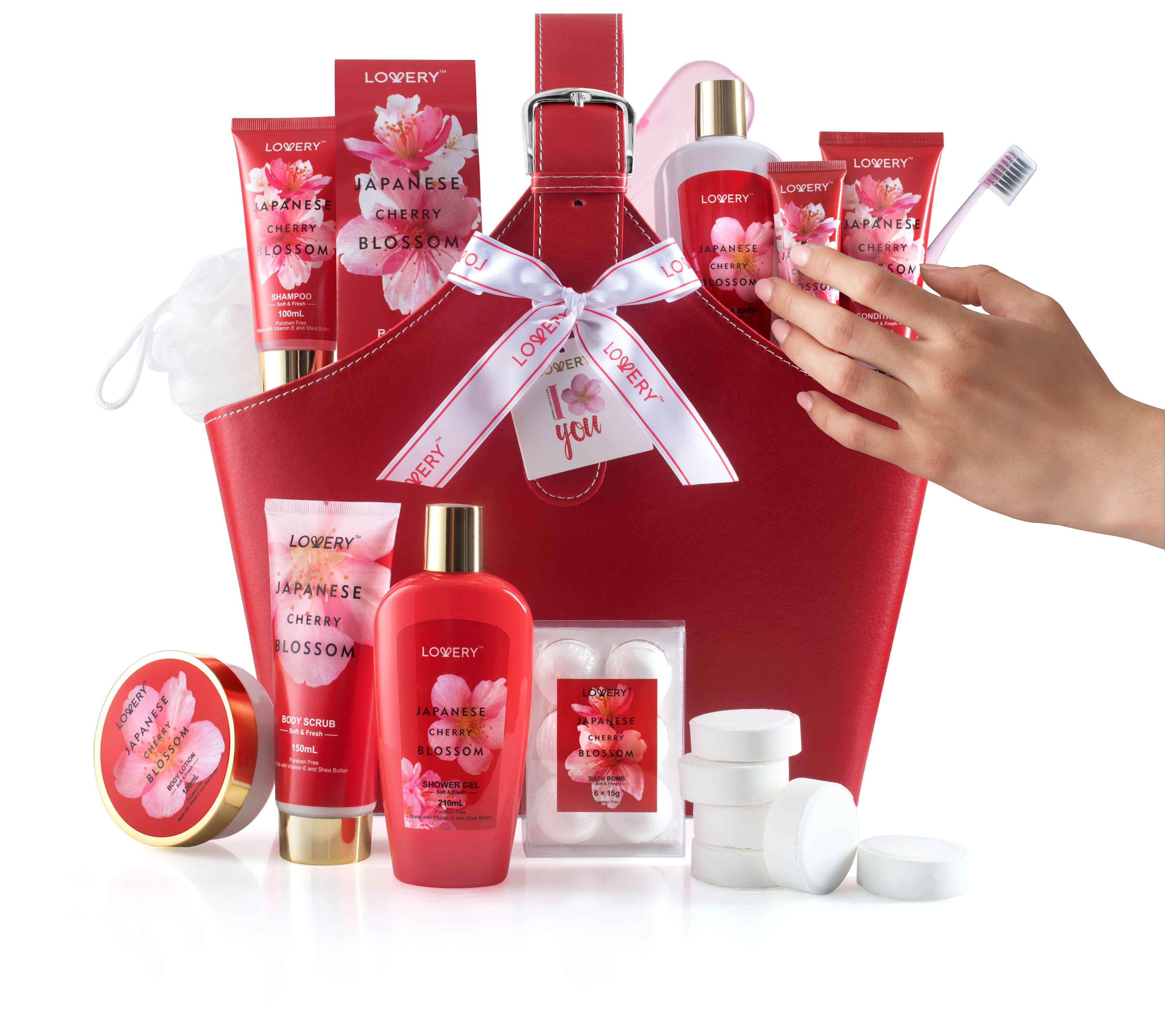 Lovery Home Spa Kit Gift Set – Japanese Cherry Blossom Bath Set - 25 Pcs