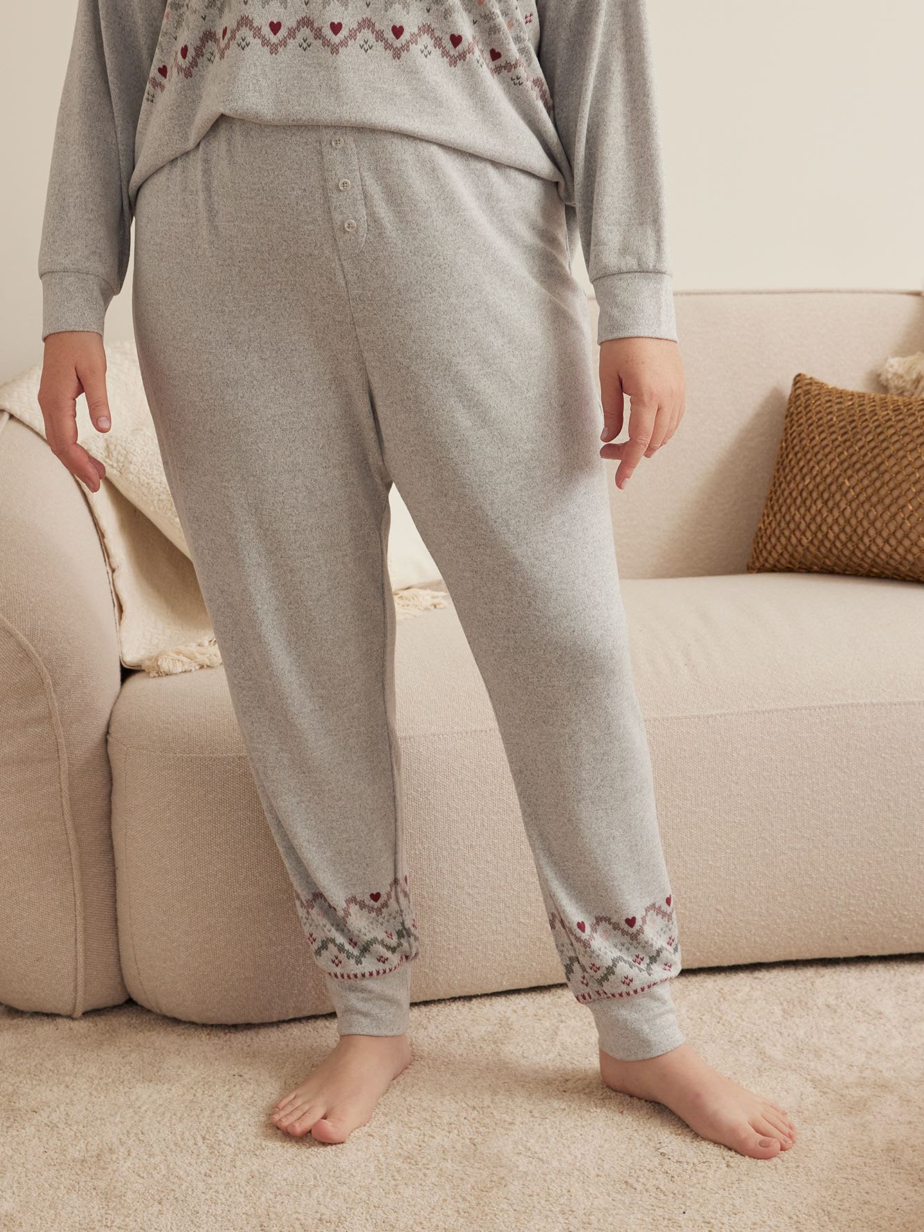 Fair Isle Knit Jogger Pyjama Pant - ti Voglio