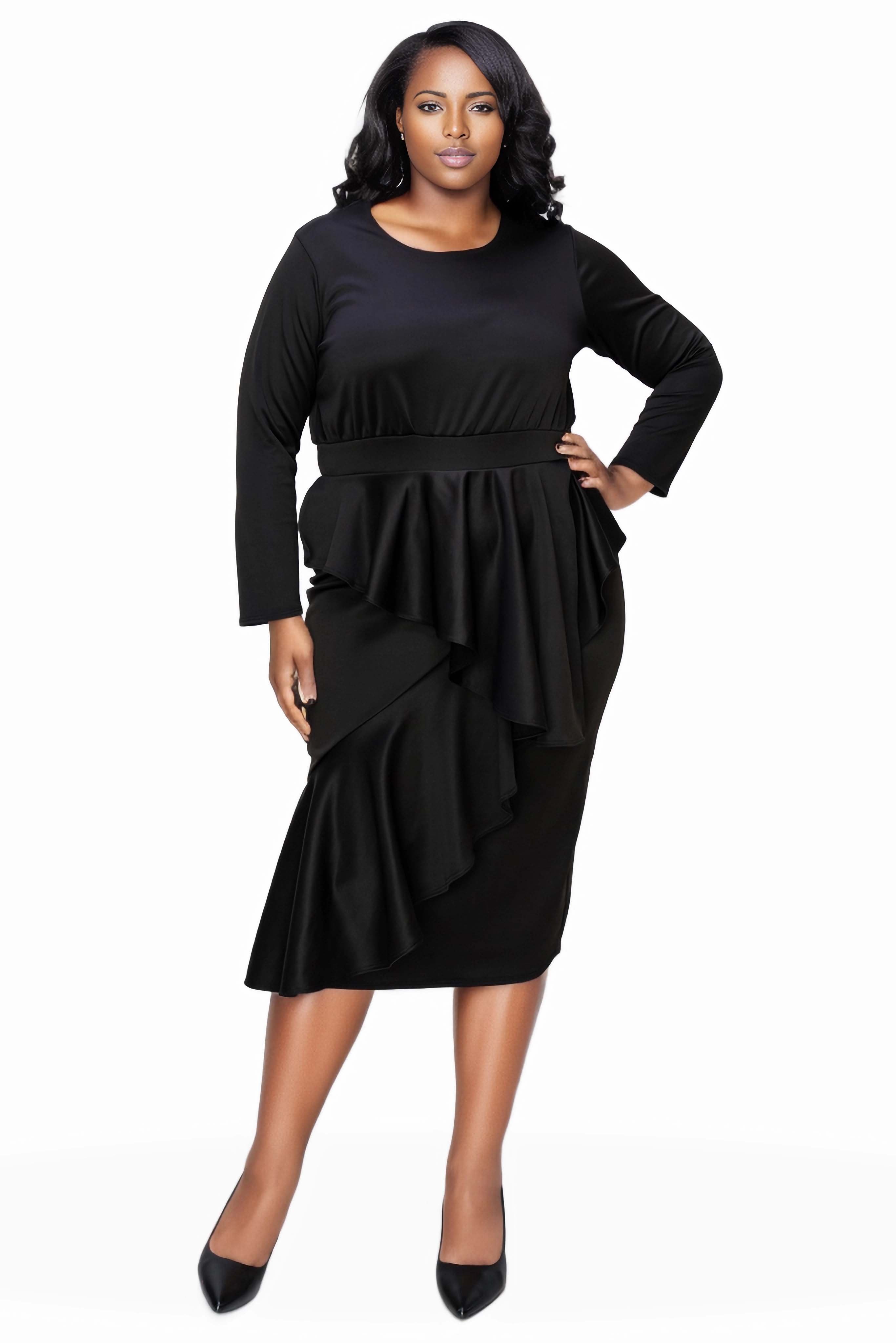 Alexandra Ruffled Bodycon Dress - L I V D