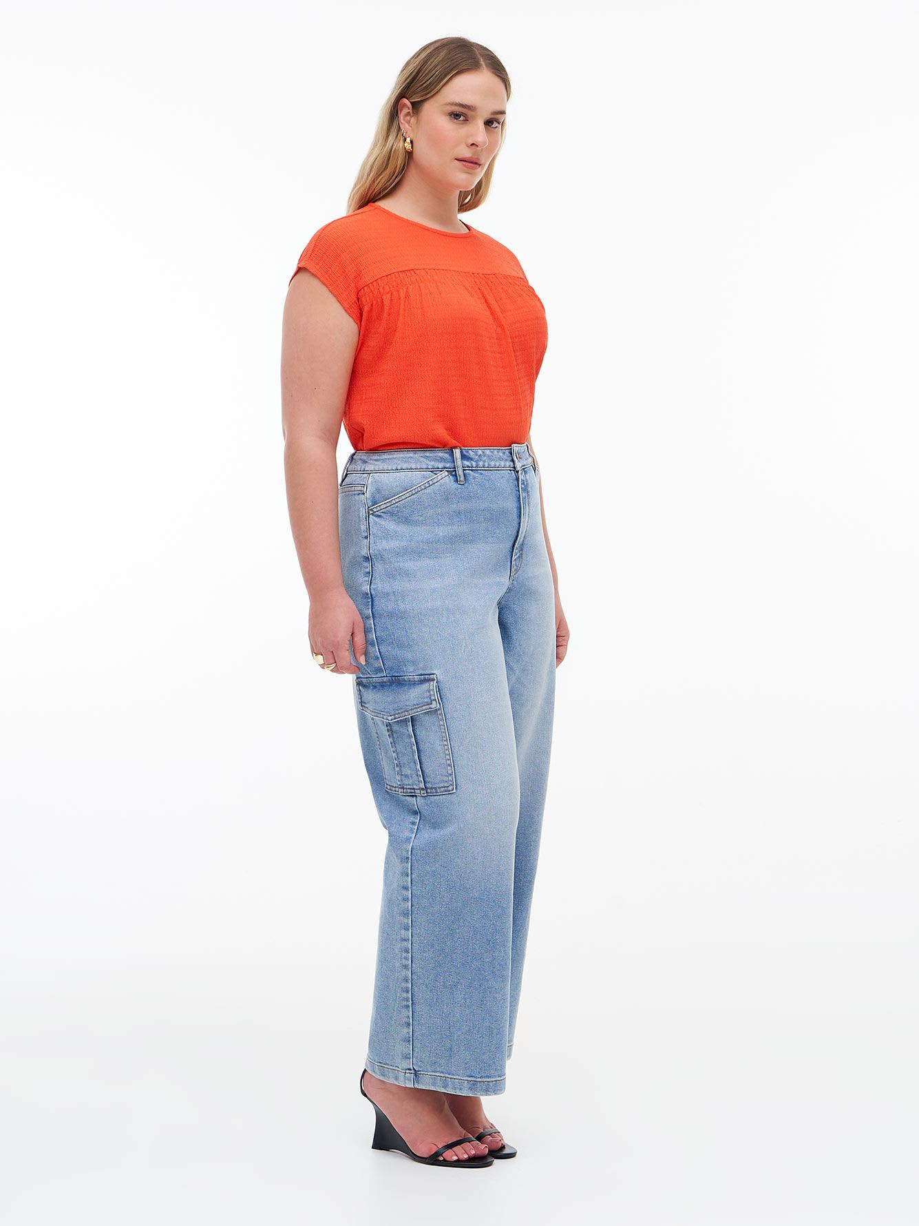 Knit Top with Crew Neck - Addition Elle