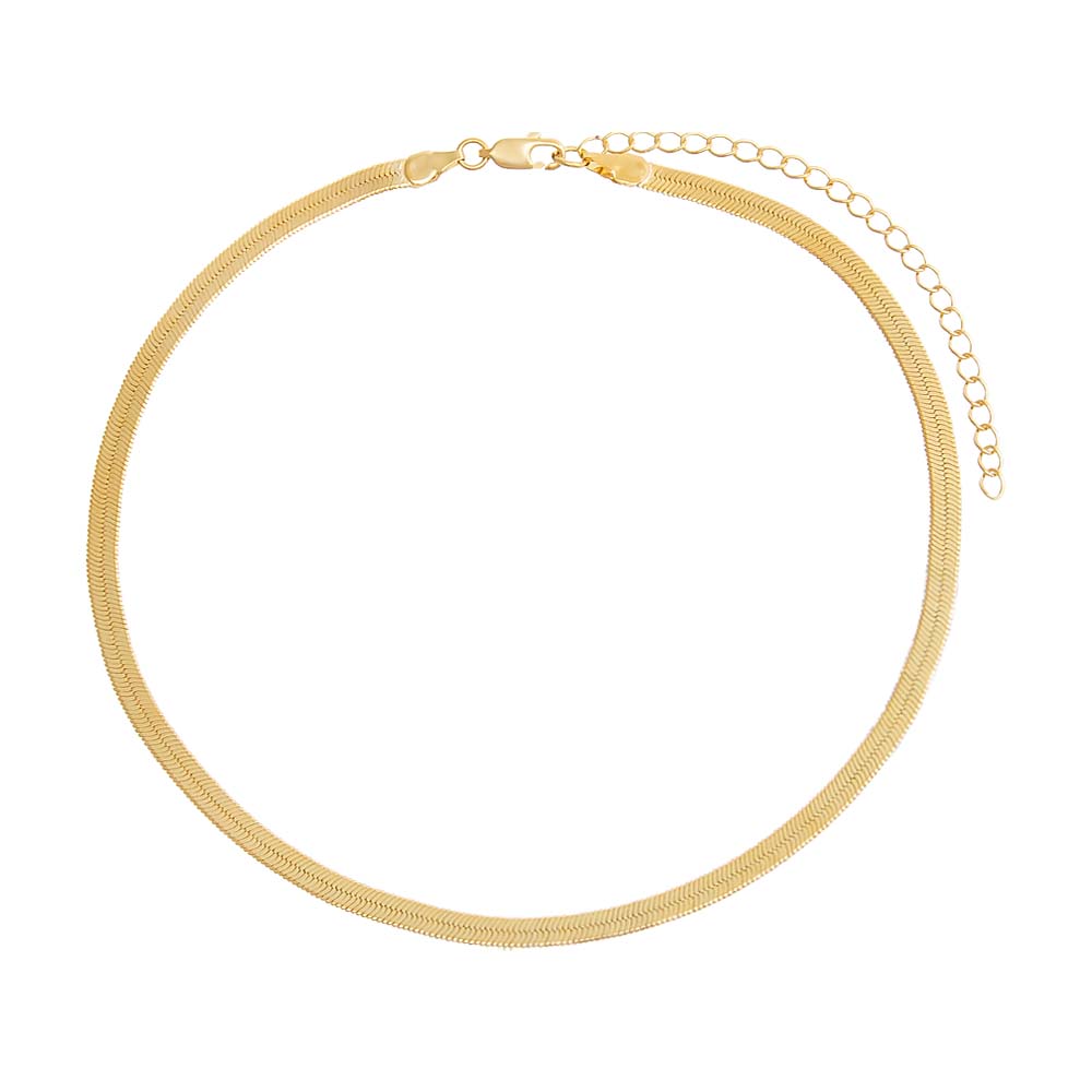 By Adina Eden -HERRINGBONE CHOKER - GOLD