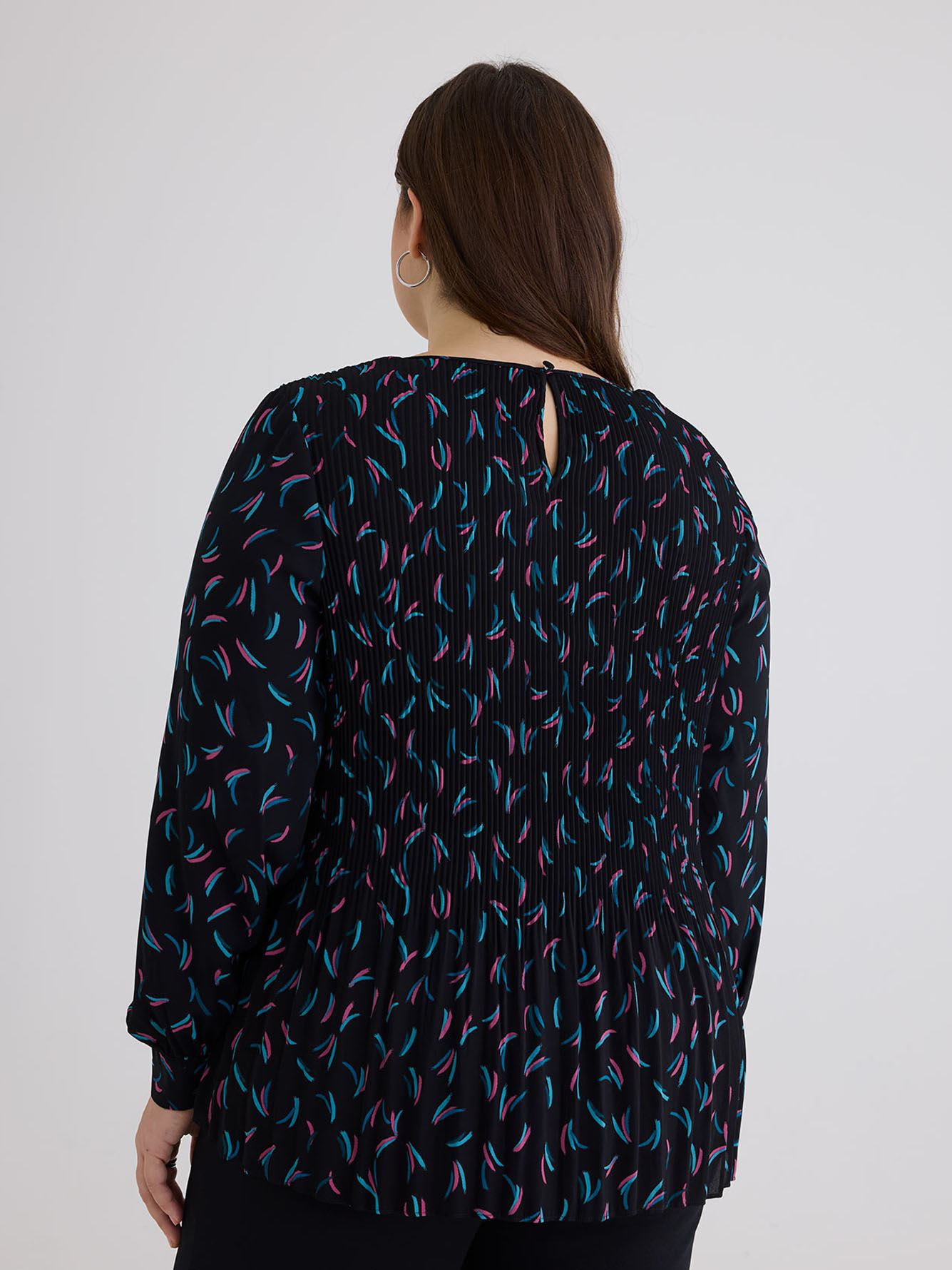 Responsible, Pleated A-Line Blouse