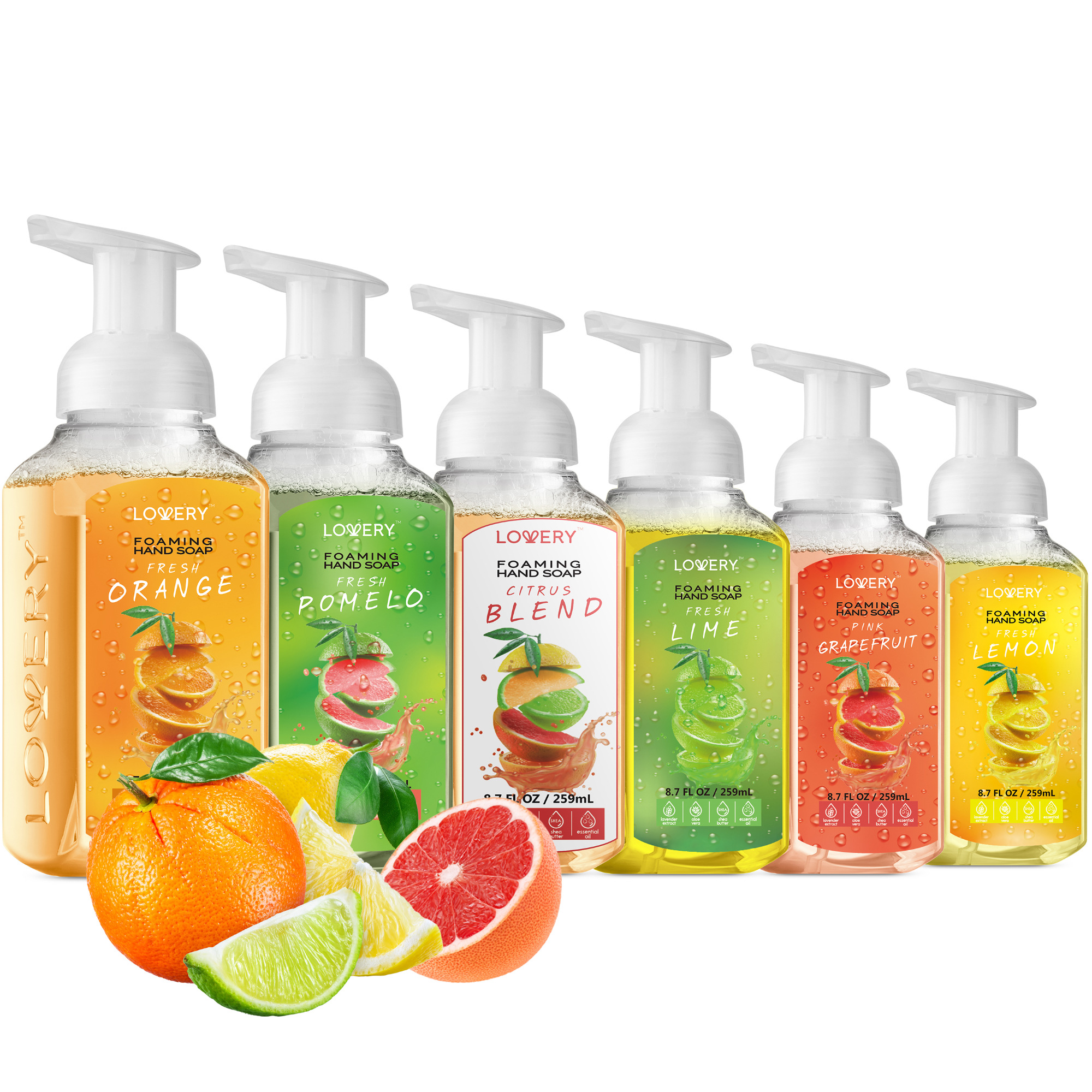 Lovery Foaming Hand Soap - Pack Of 6 - Moisturizing Hand Soap- Citrus