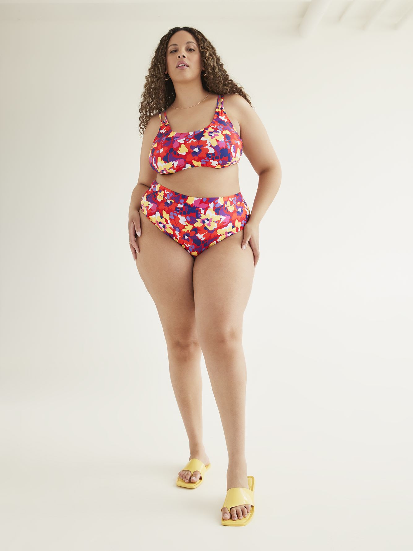 Floral Geneviève High-Waist Bikini Brief - Nana The brand