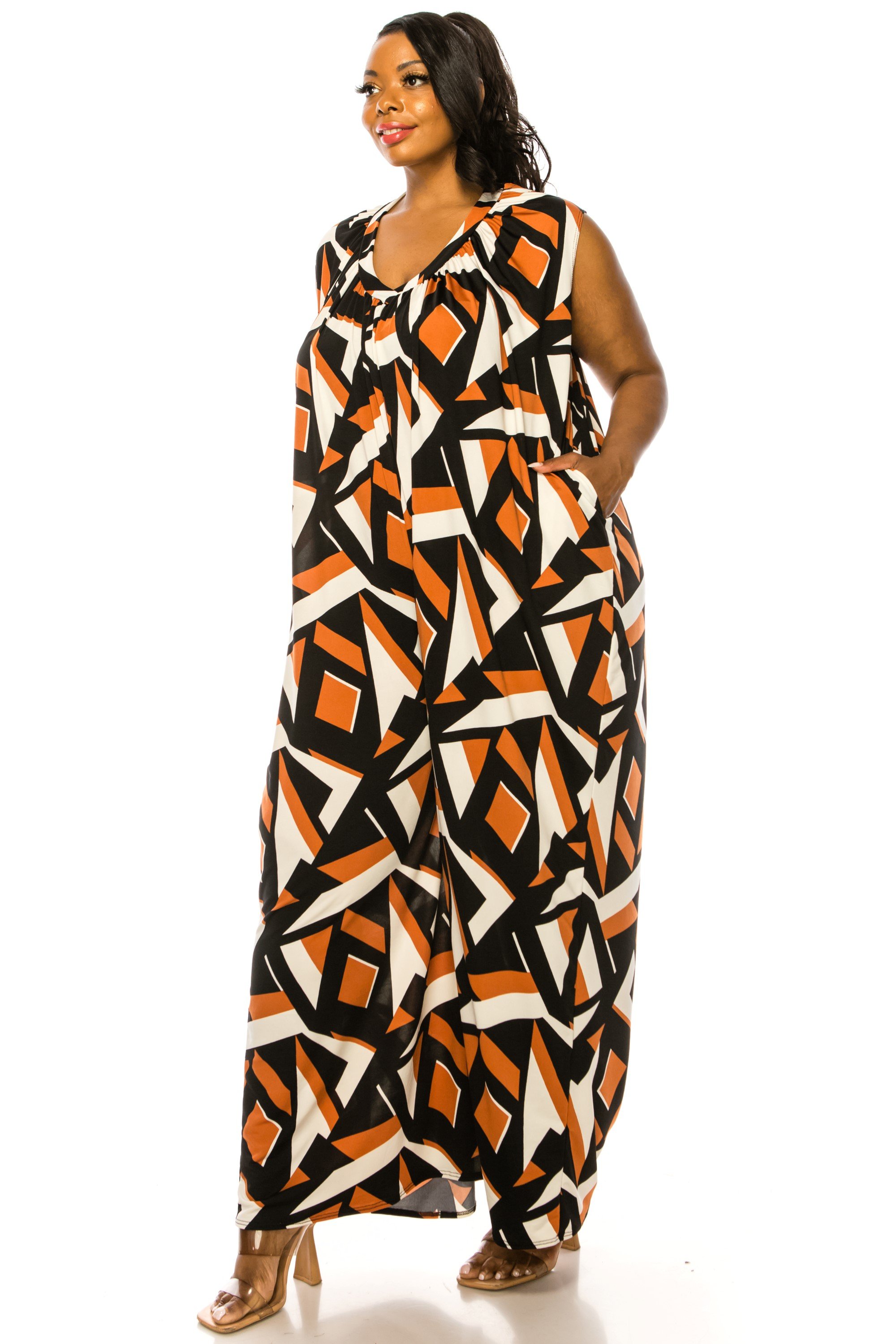 Makayla Sleeveless Pocket Jumpsuit - L I V D