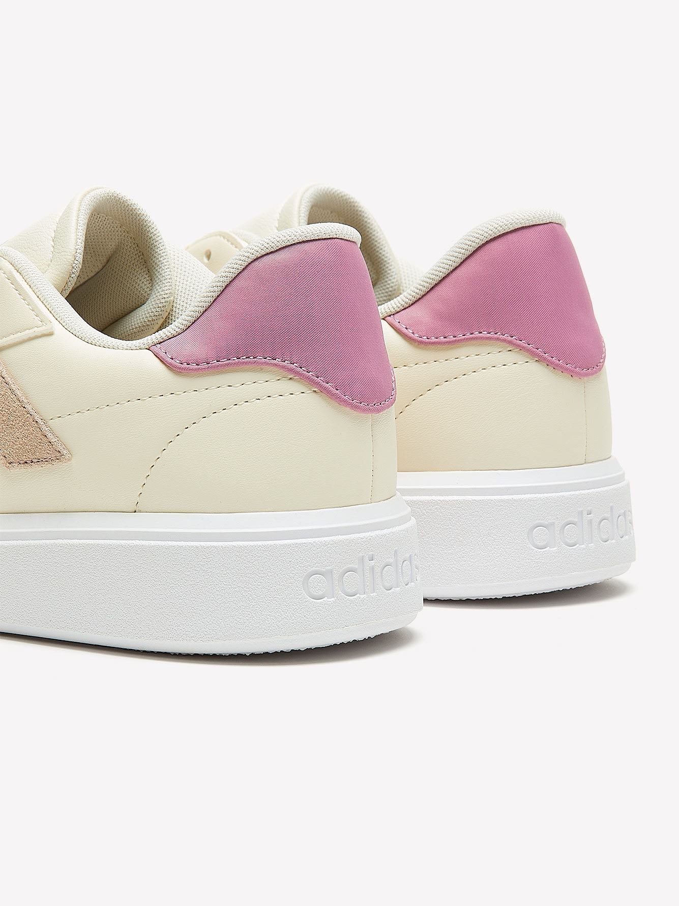 Regular Width, Faux Leather Courtblock Sneakers with Satin - adidas