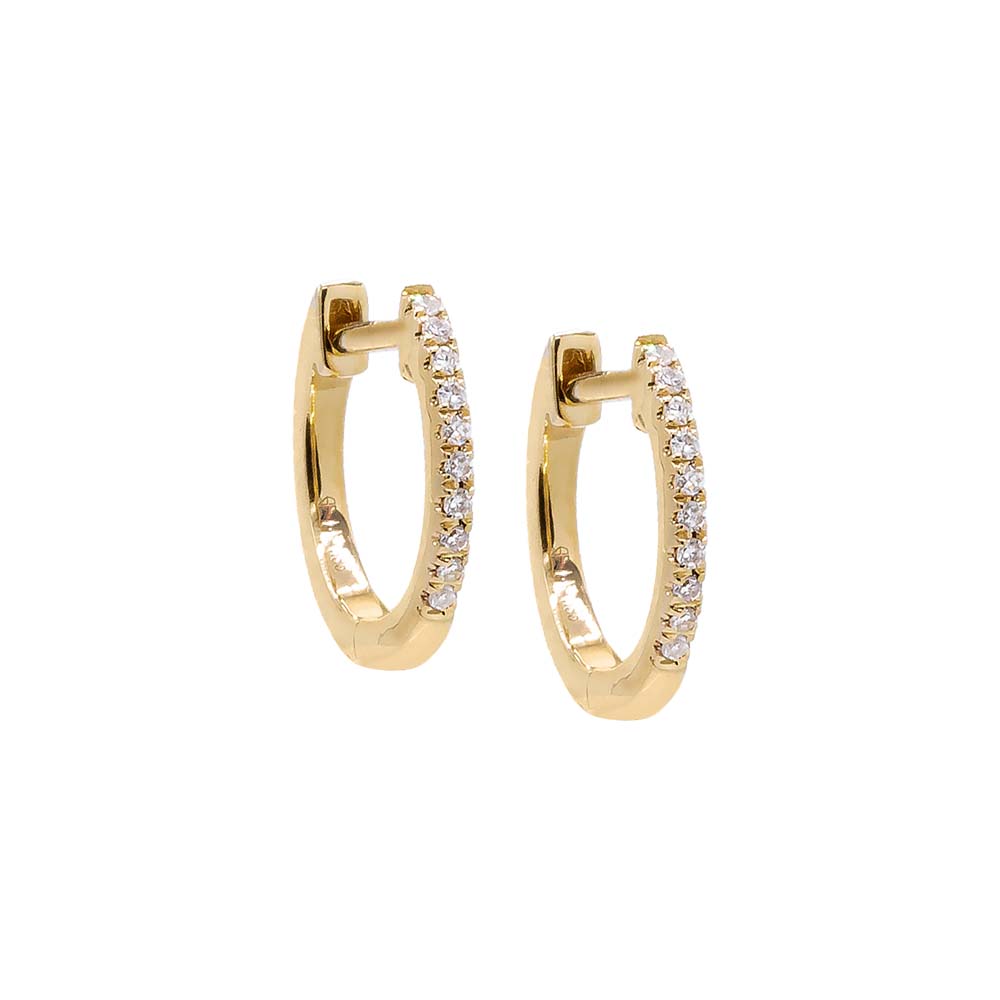 By Adina Eden -DIAMOND HUGGIE EARRING 14K - 14K GOLD