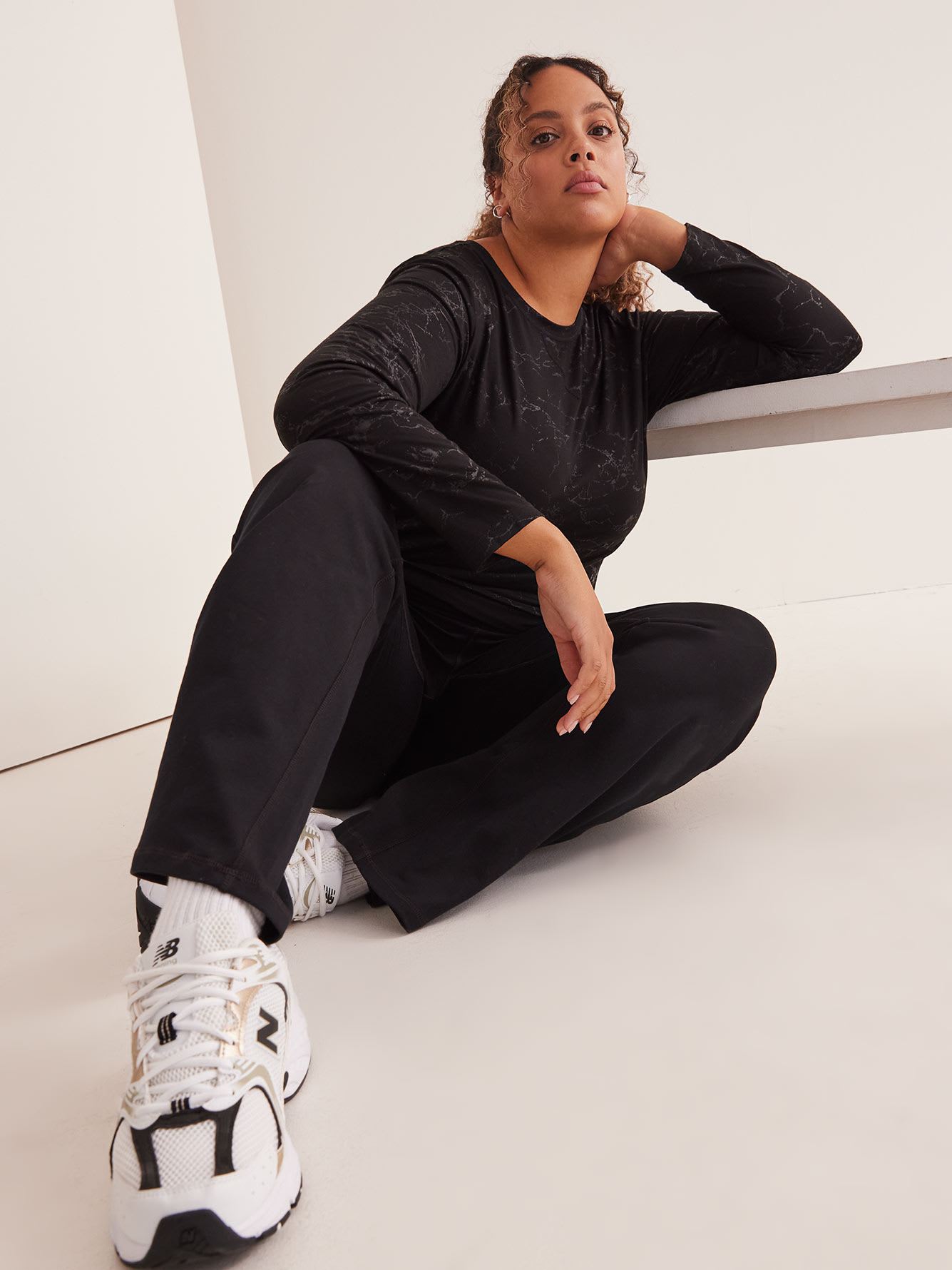 Responsible, Printed Long-Sleeve Crewneck T-Shirt - Active Zone