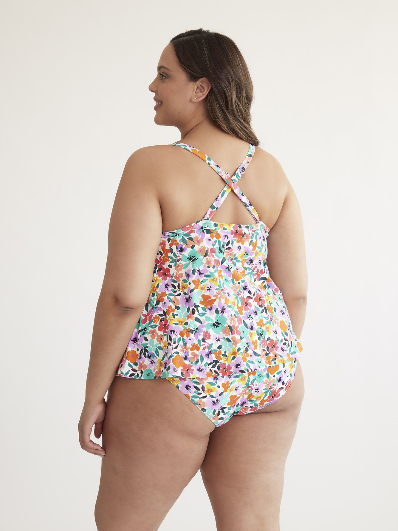 Printed Underwire Tankini Top