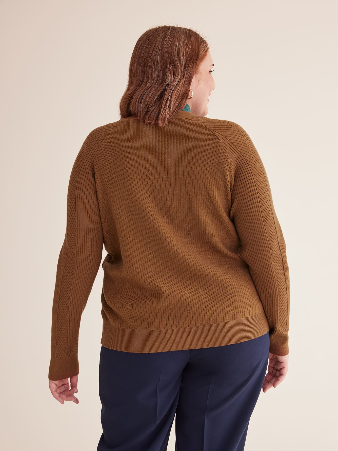 Buttoned Down Cardigan with Pointelle Stitches