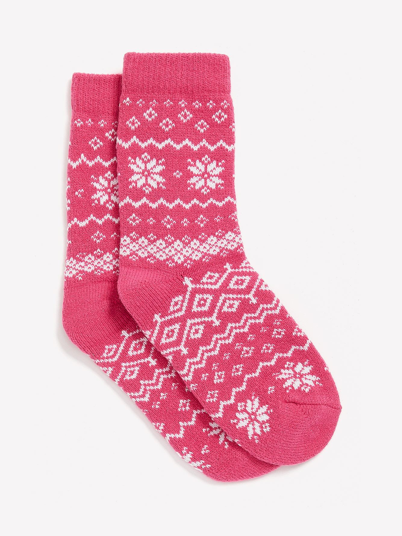 Jacquard Crew Socks