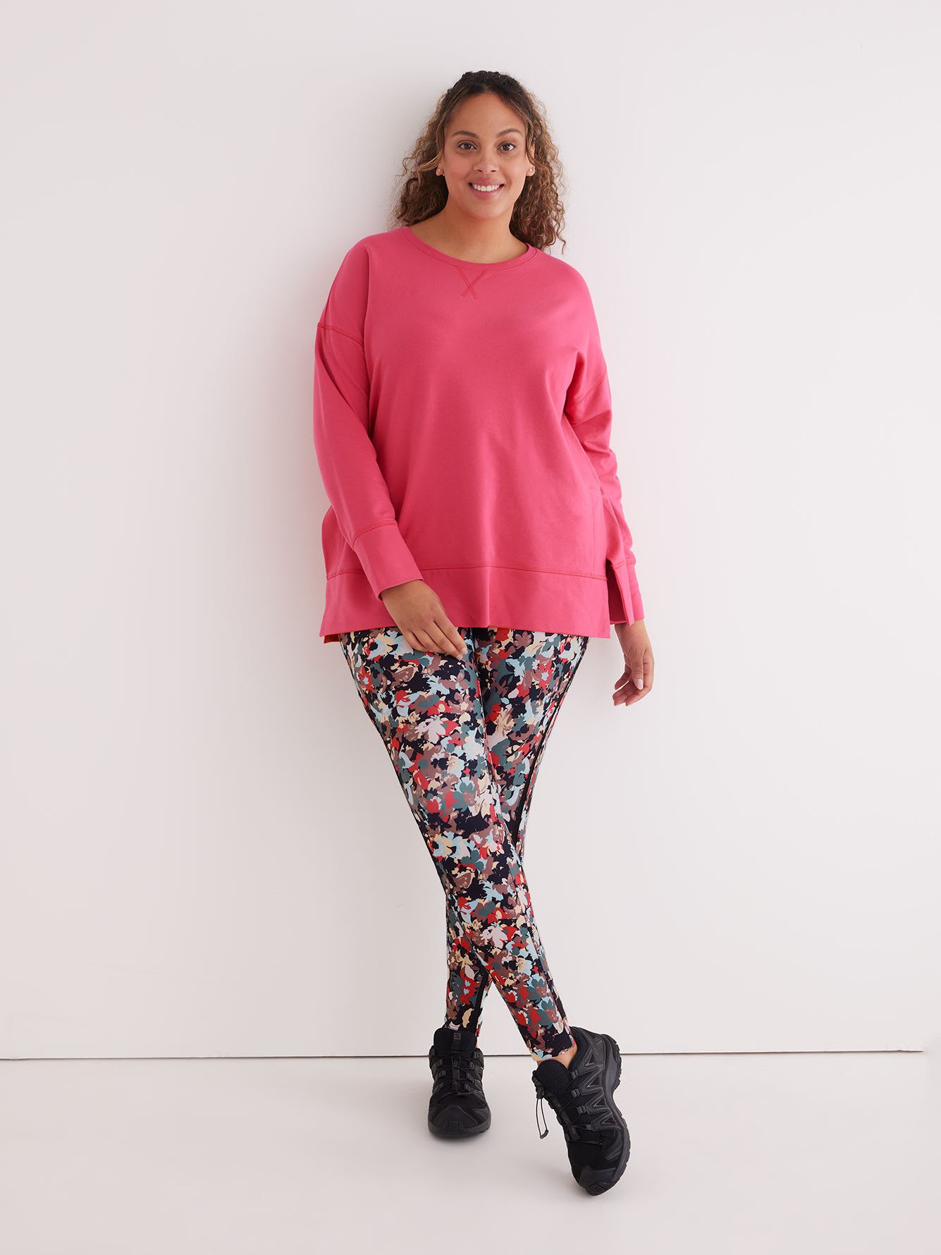 Printed Legging with Mesh Insert - Active Zone