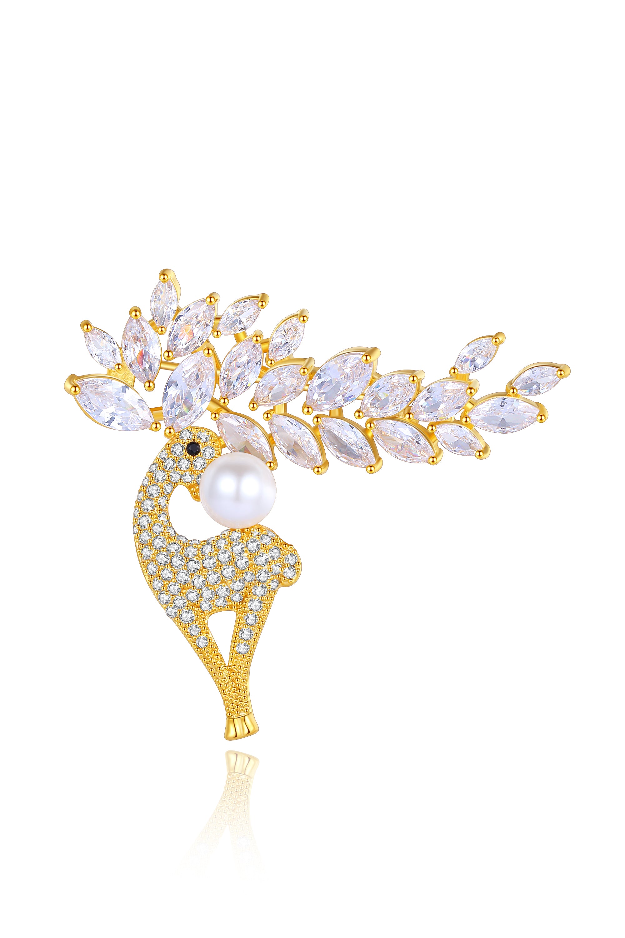 Classicharms-Pavé Reindeer Brooch & Necklace Set