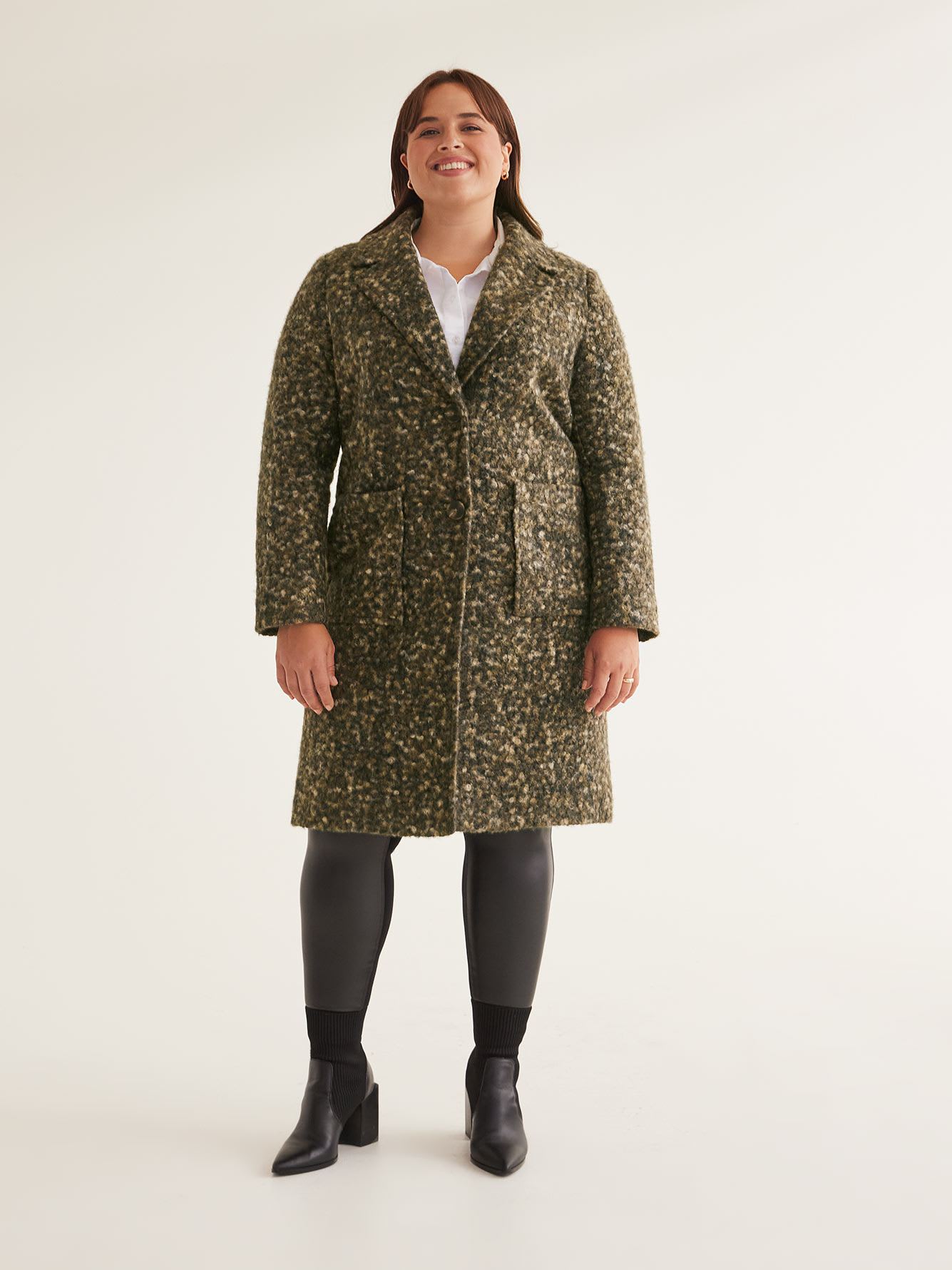 Notch Collar Sherpa Coat