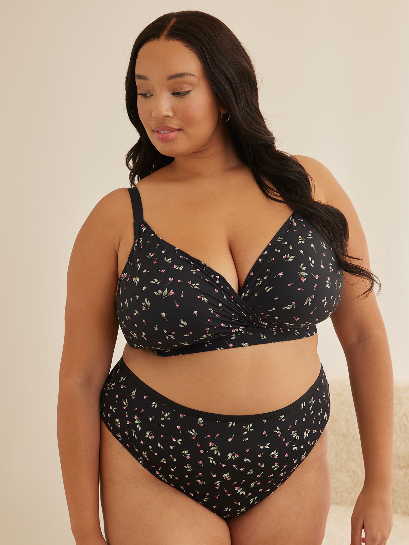 Printed Wireless Padded Lounge Bra - Déesse Collection