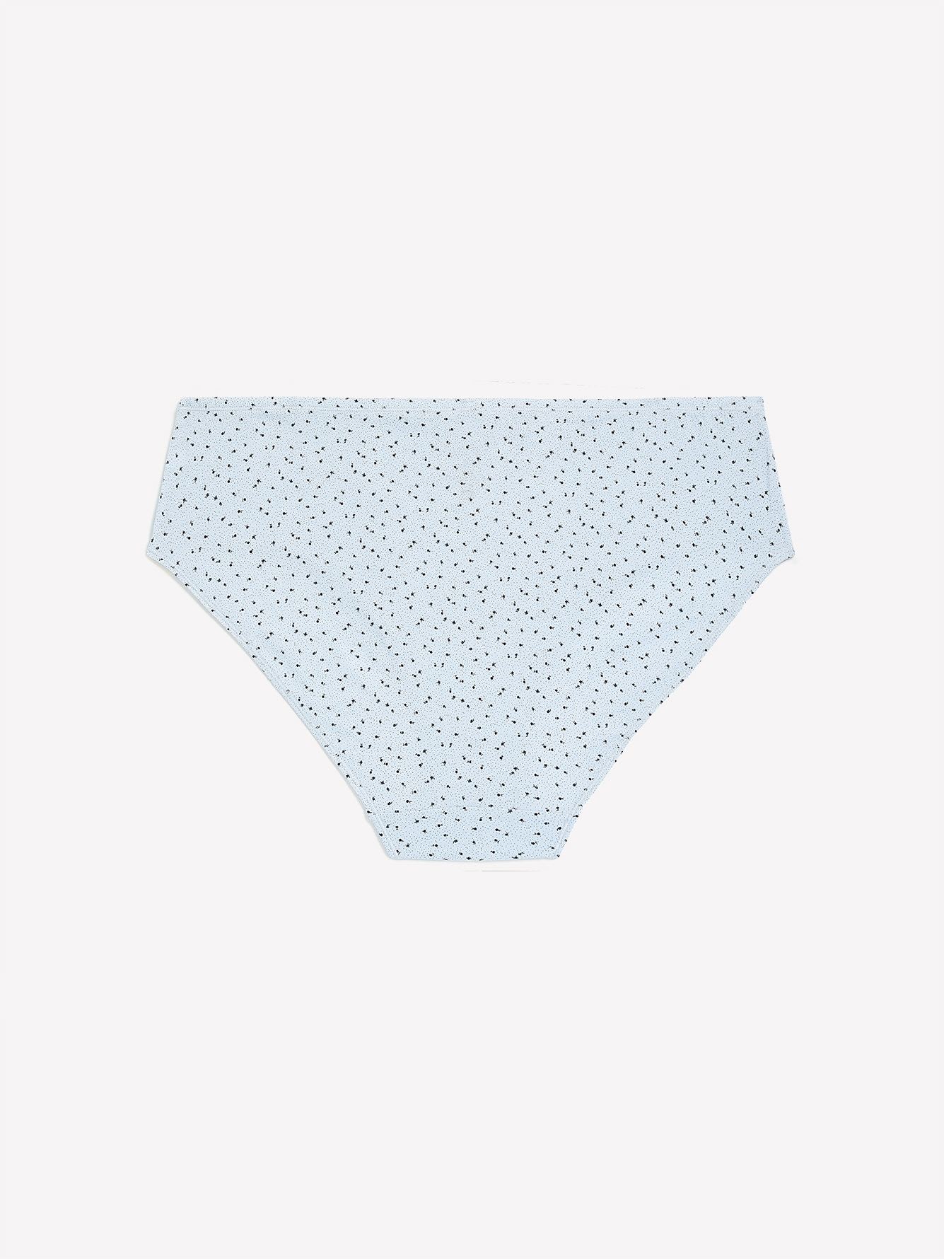 High-Cut Cotton Brief with Flower Print - ti Voglio