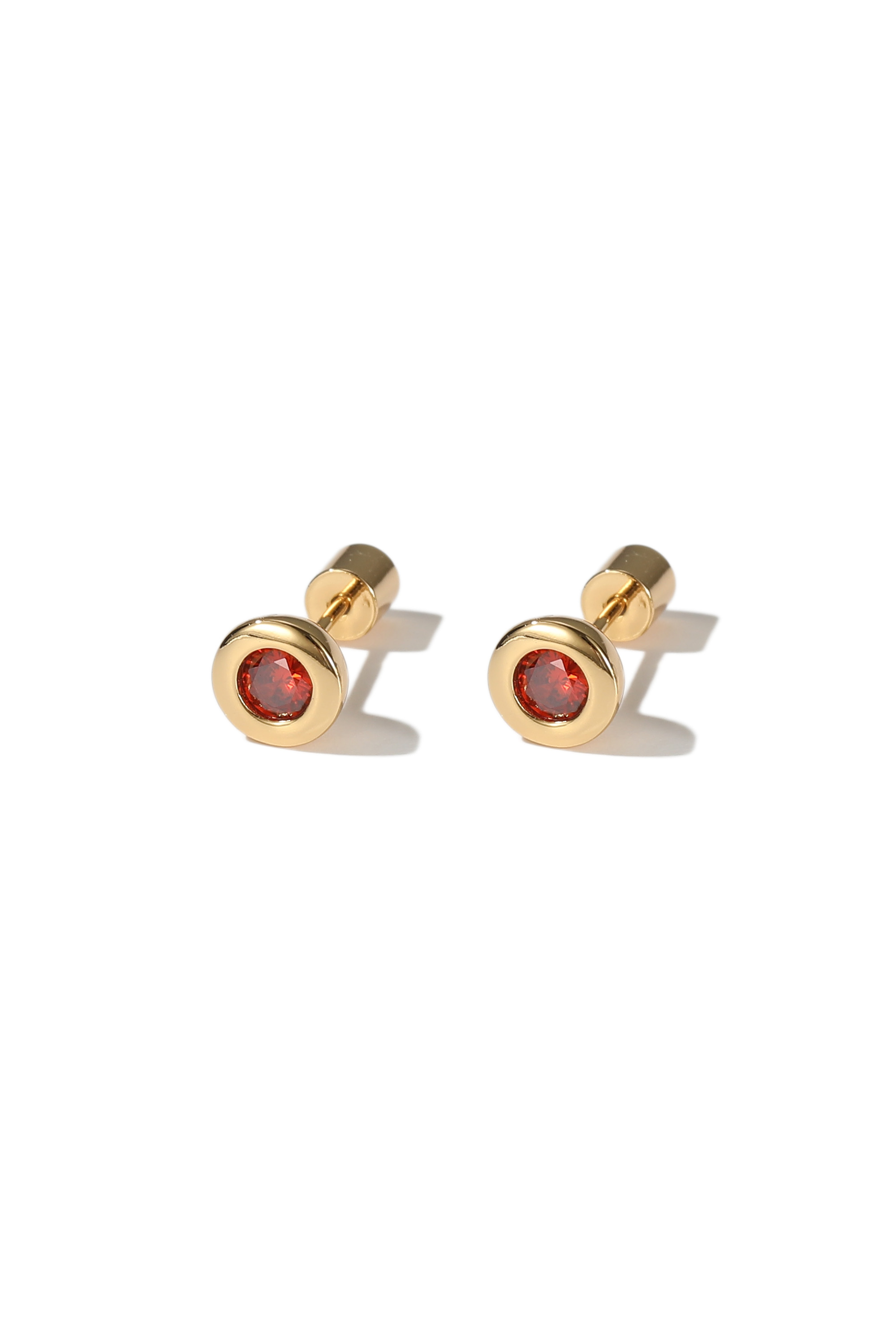 Classicharms-Aurora Bezel Set Solitaire Stud Earrings