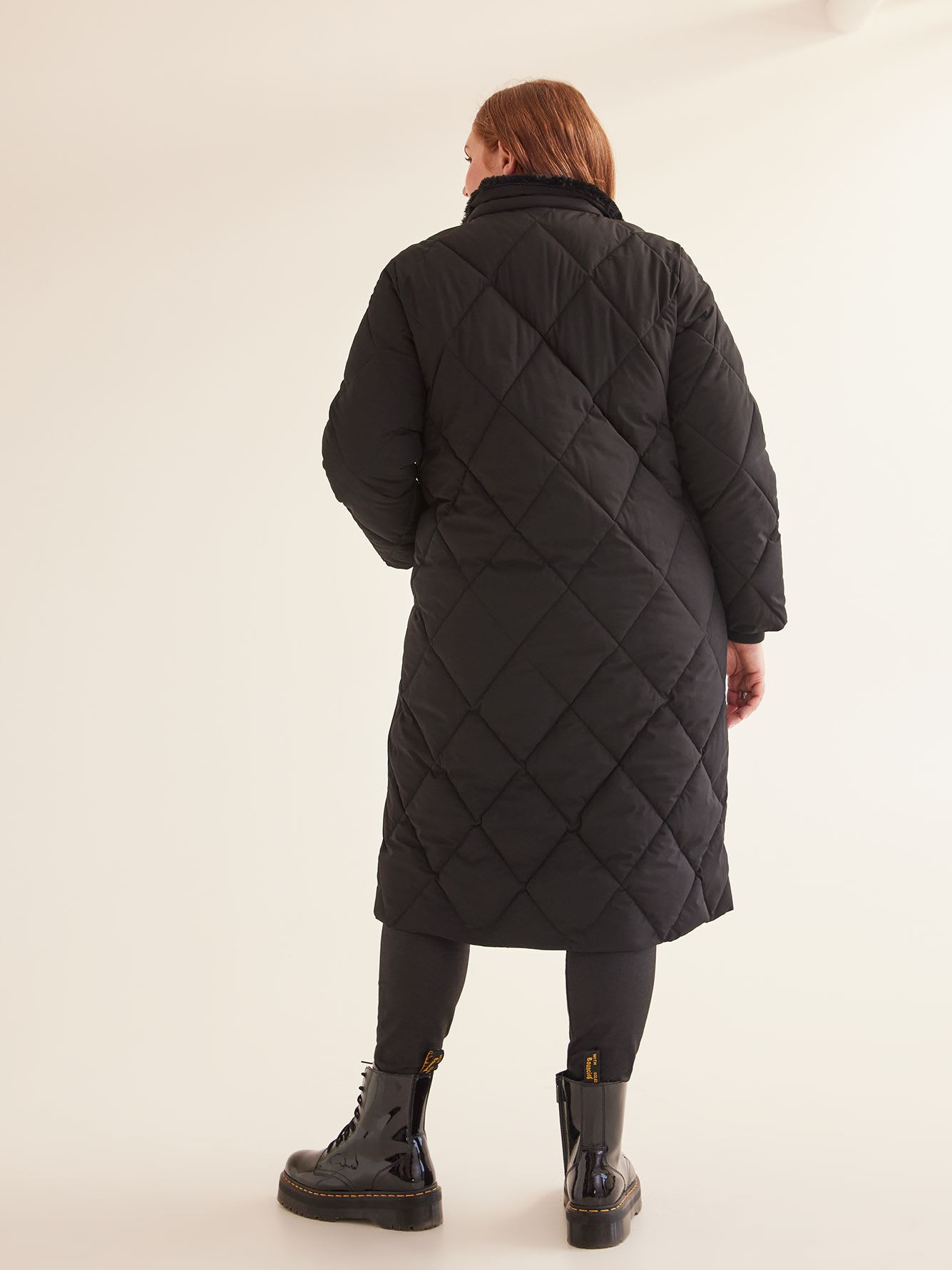 Responsible, Long Black Puffer Winter Coat