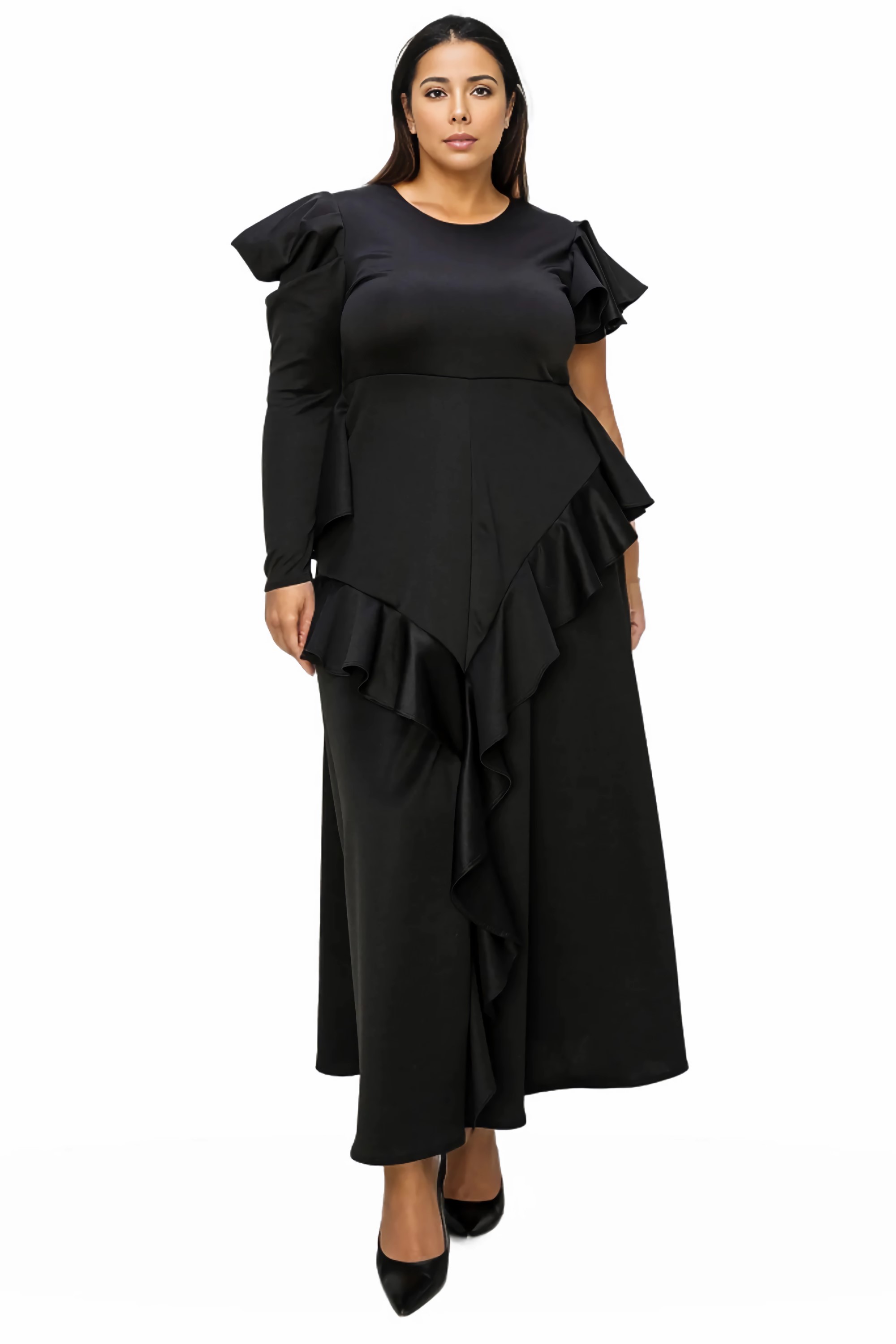 Vivienne Ruffled Maxi Dress - L I V D