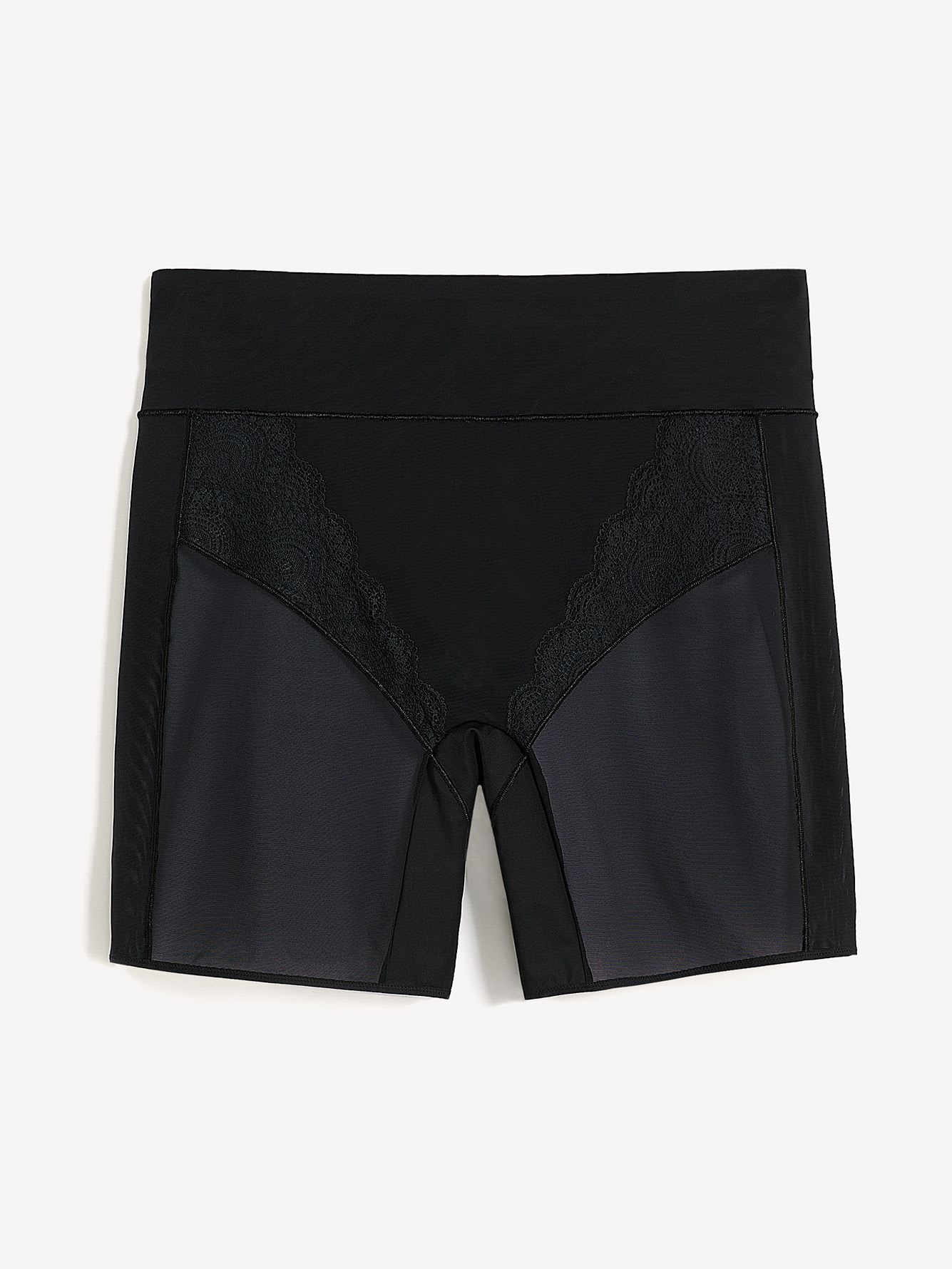 Long-Leg Shaping Brief with Mesh and Lace - ti Voglio