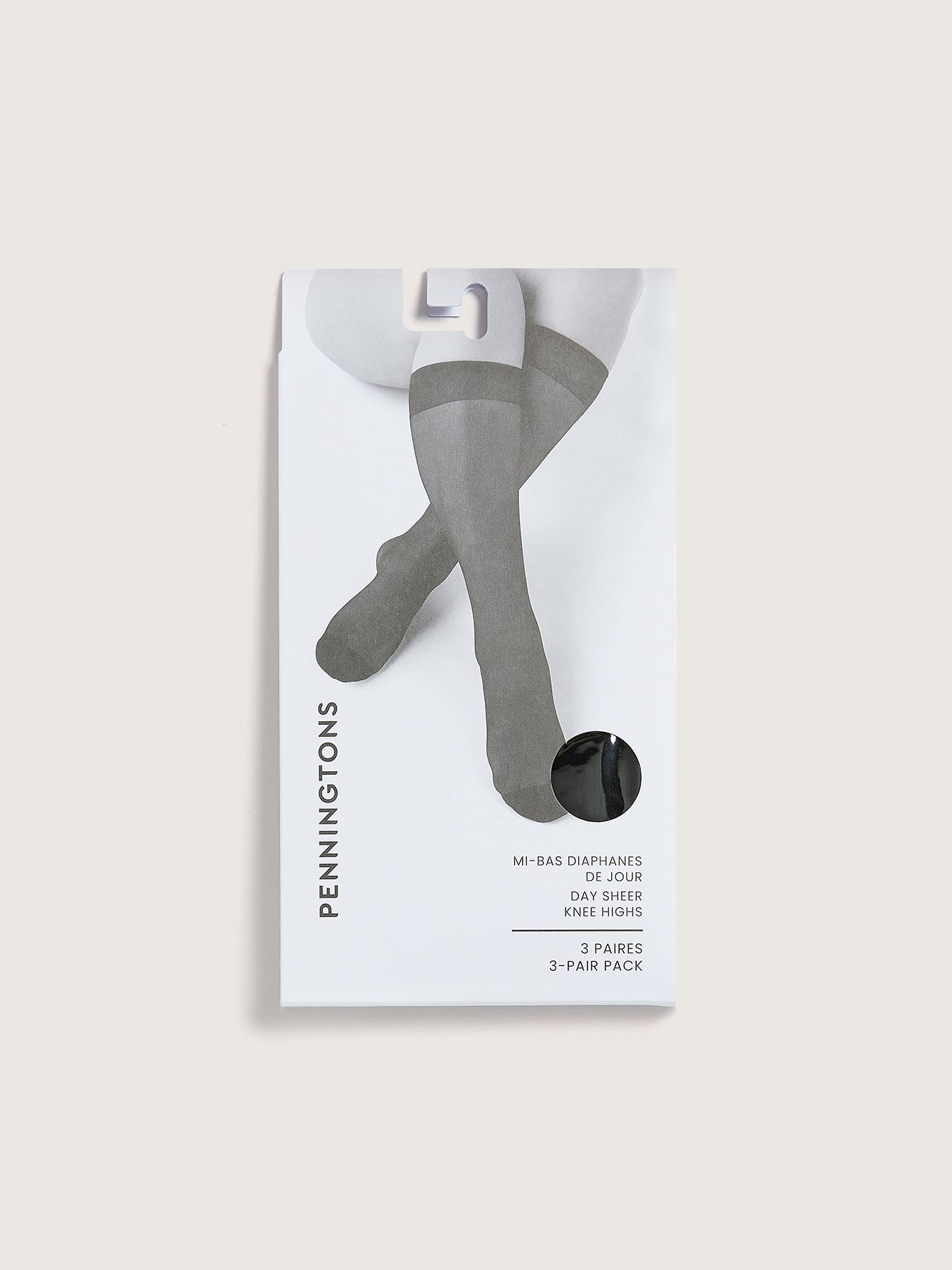 Knee High Nylon Socks, Set of 3