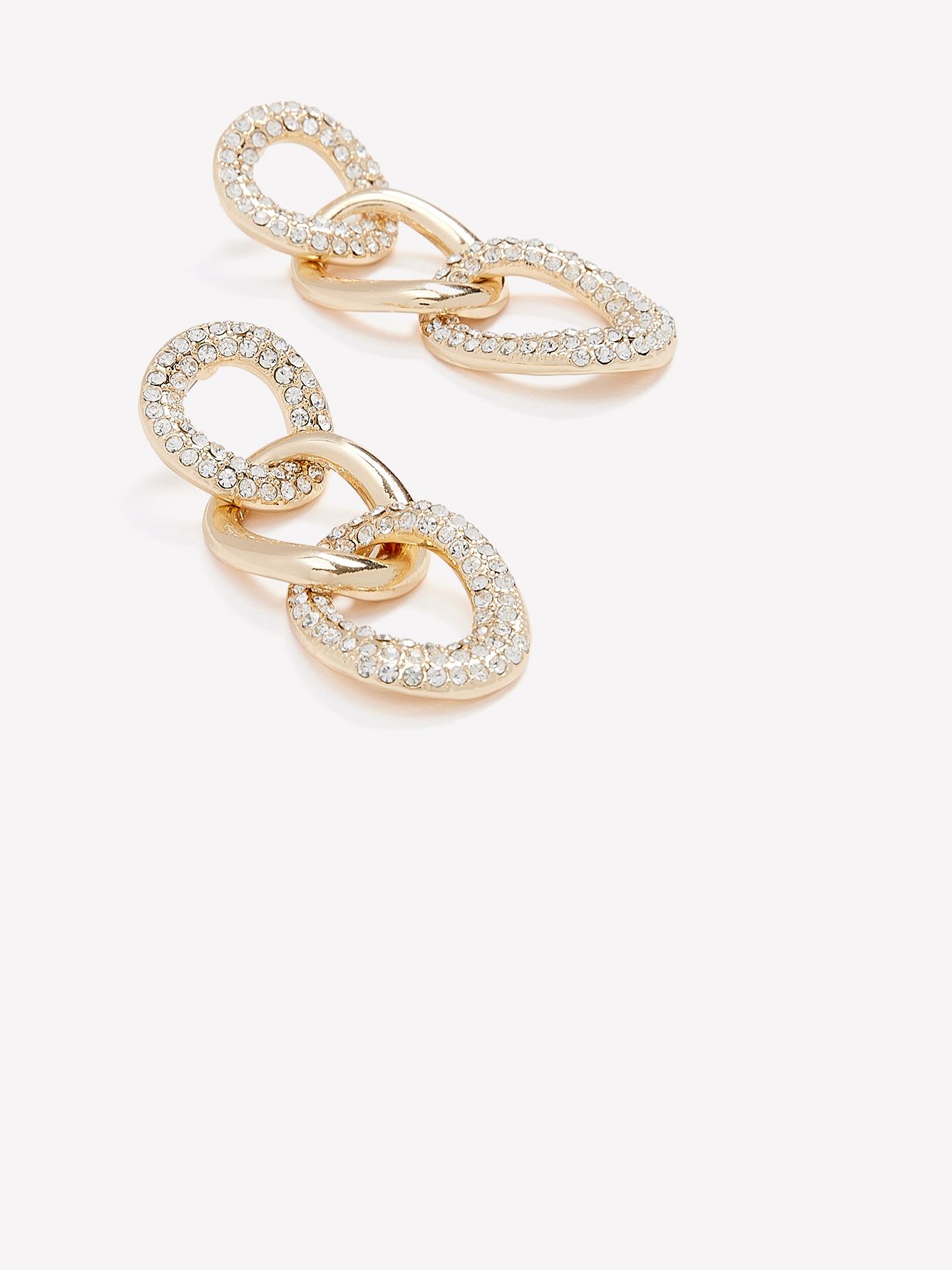 Chunky Triple Link Drop Earrings