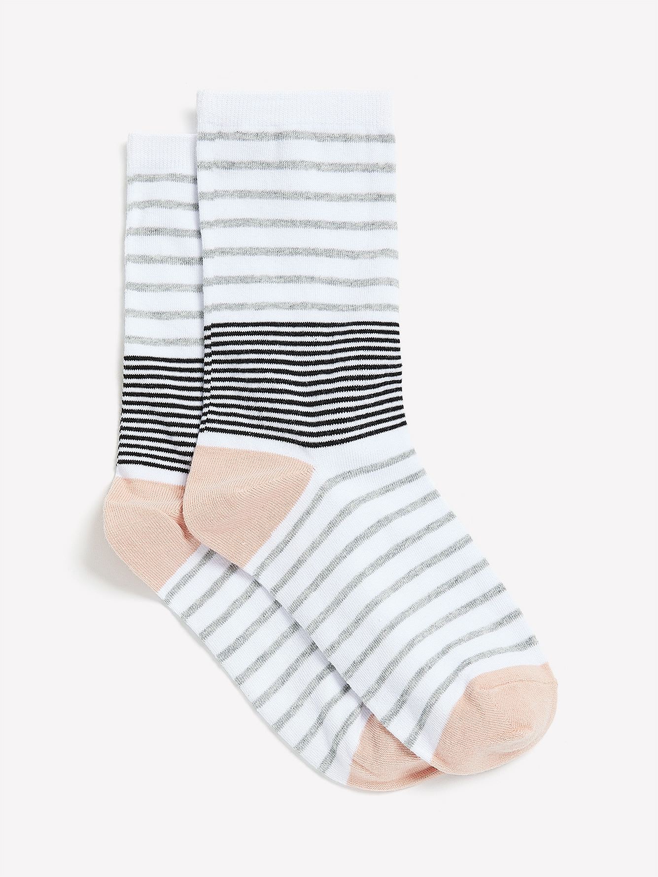 Crew Socks with Irregular Lines Pattern