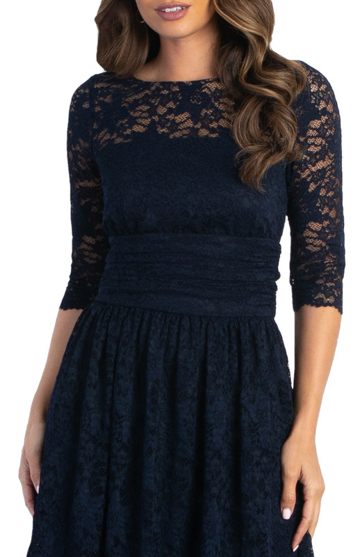 Kiyonna Luna Lace Cocktail Midi Dress