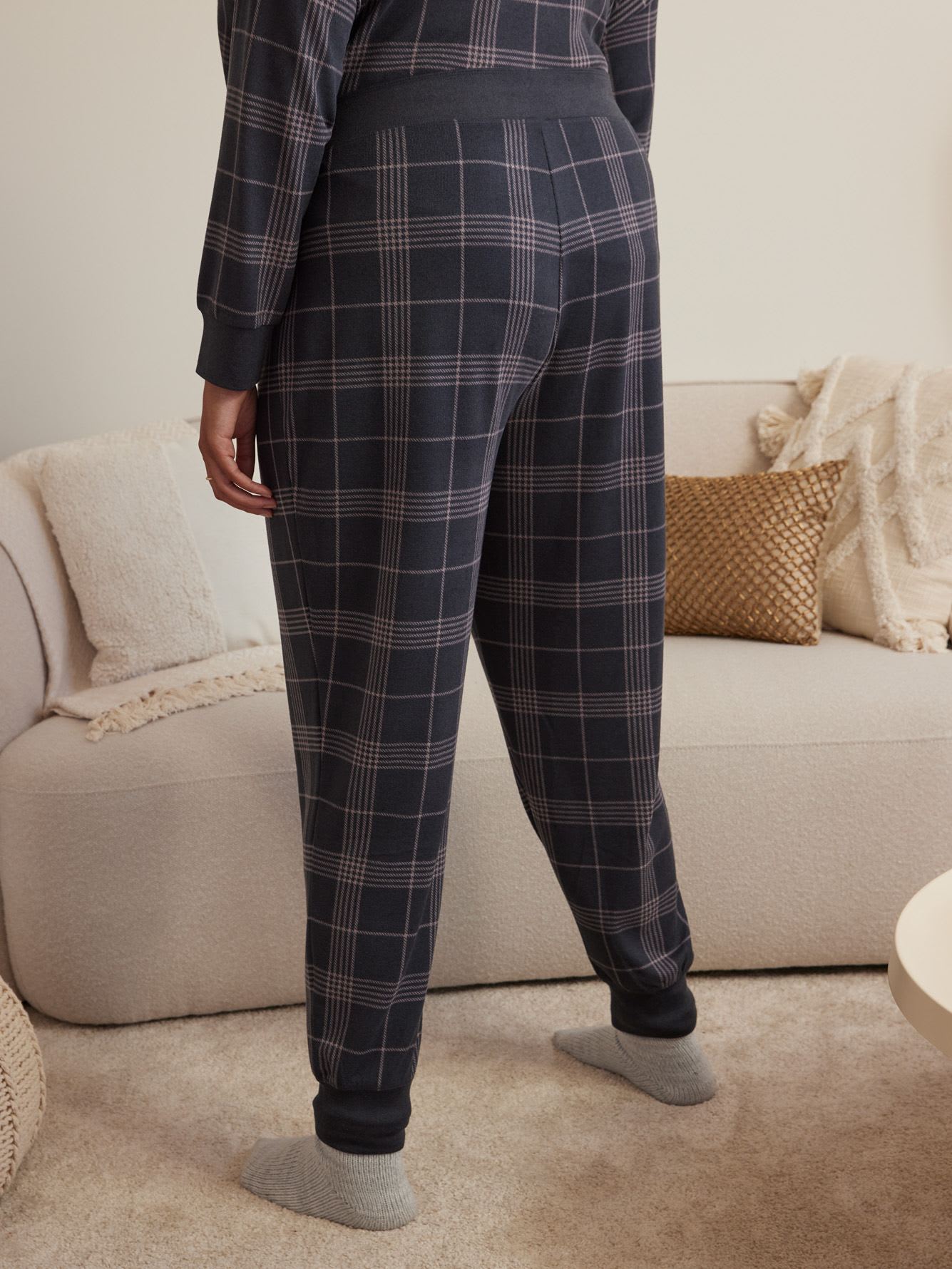 Plaid Knit Jogger Pyjama Pant - ti Voglio