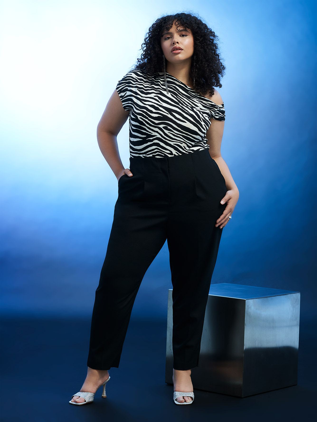 Curvy-Fit High-Waisted Tapered-Leg Pant - Addition Elle