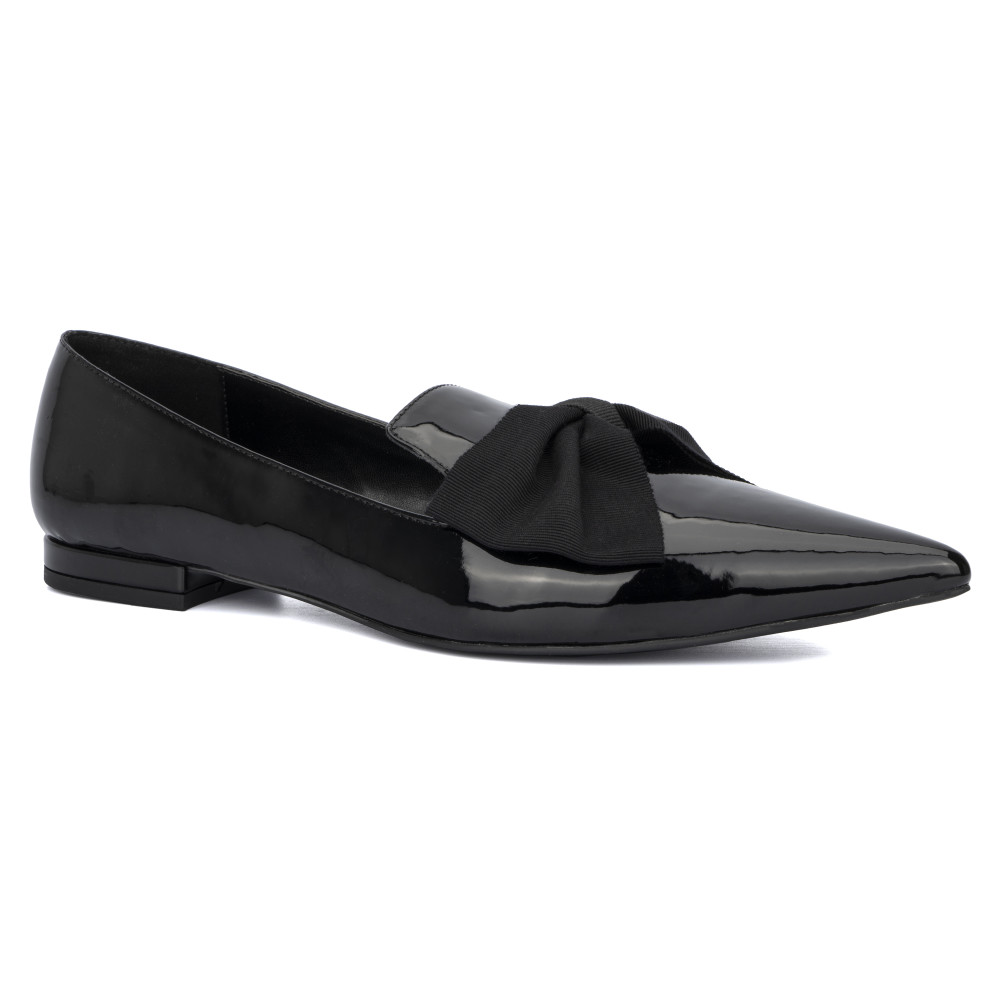 Women's Belinda Patent Flat with bow - Wide Width