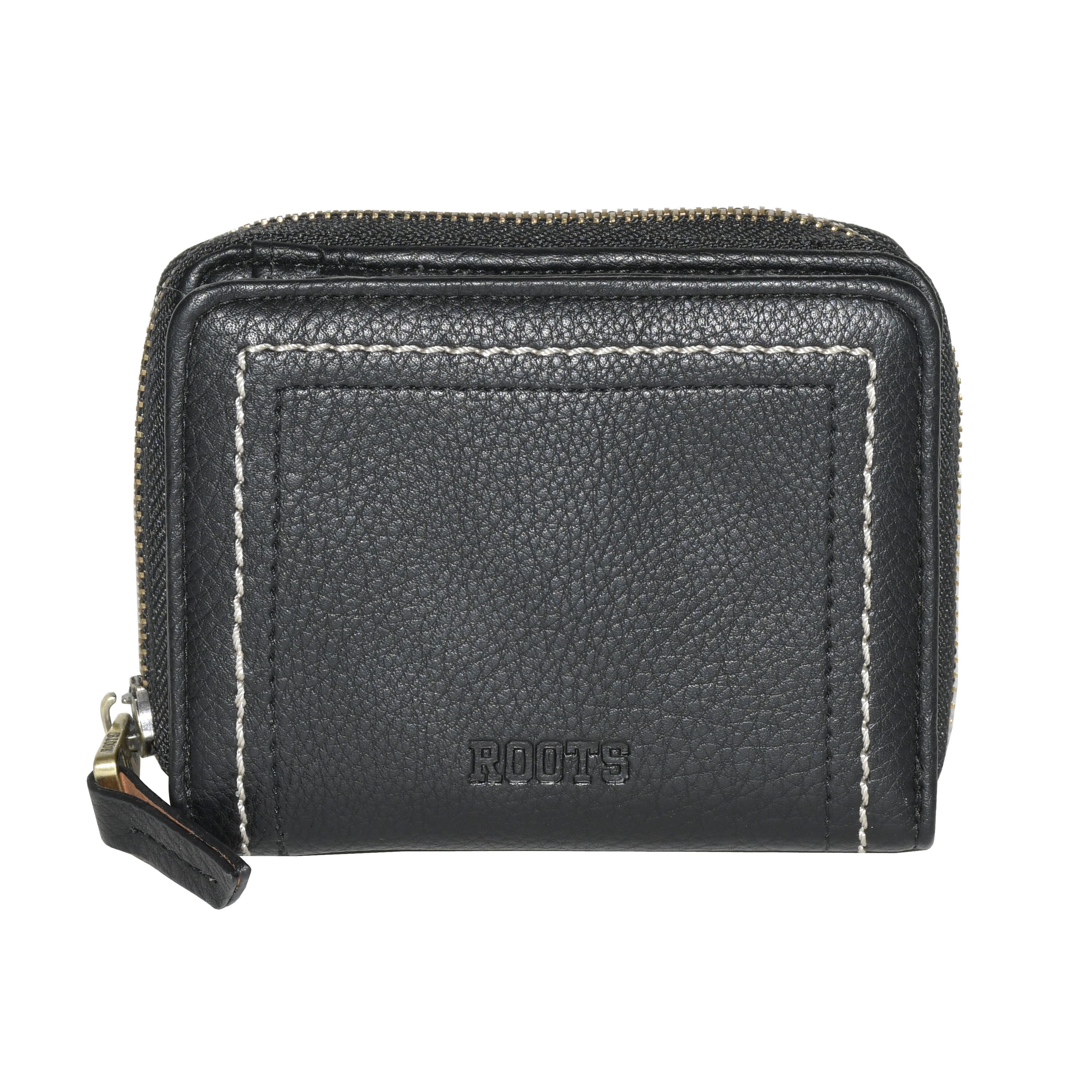 Roots Ladies Compact Zip Around Snap Wallet