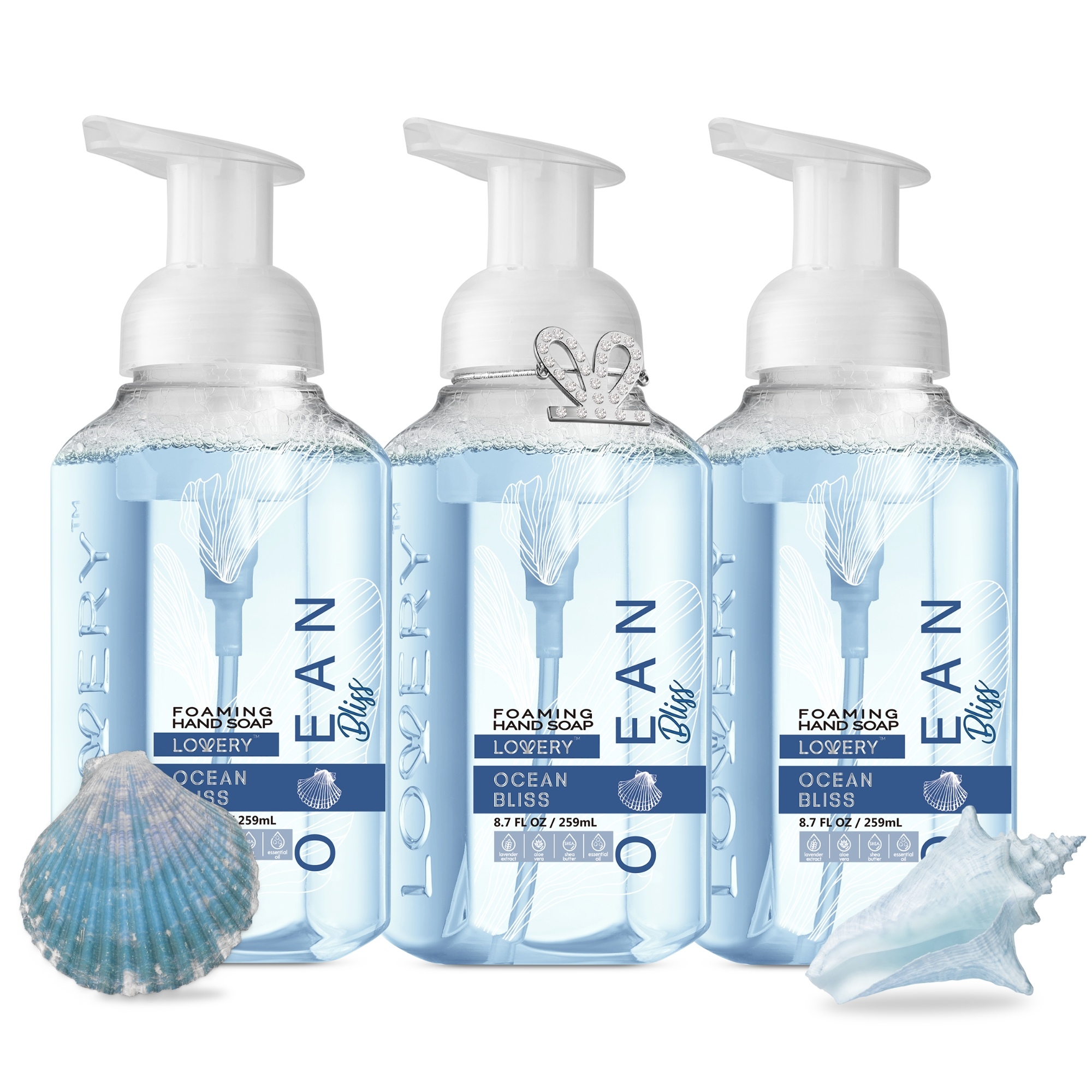 Lovery Foaming Hand Soap - Pack Of 3 -ocean Bliss Fragrance