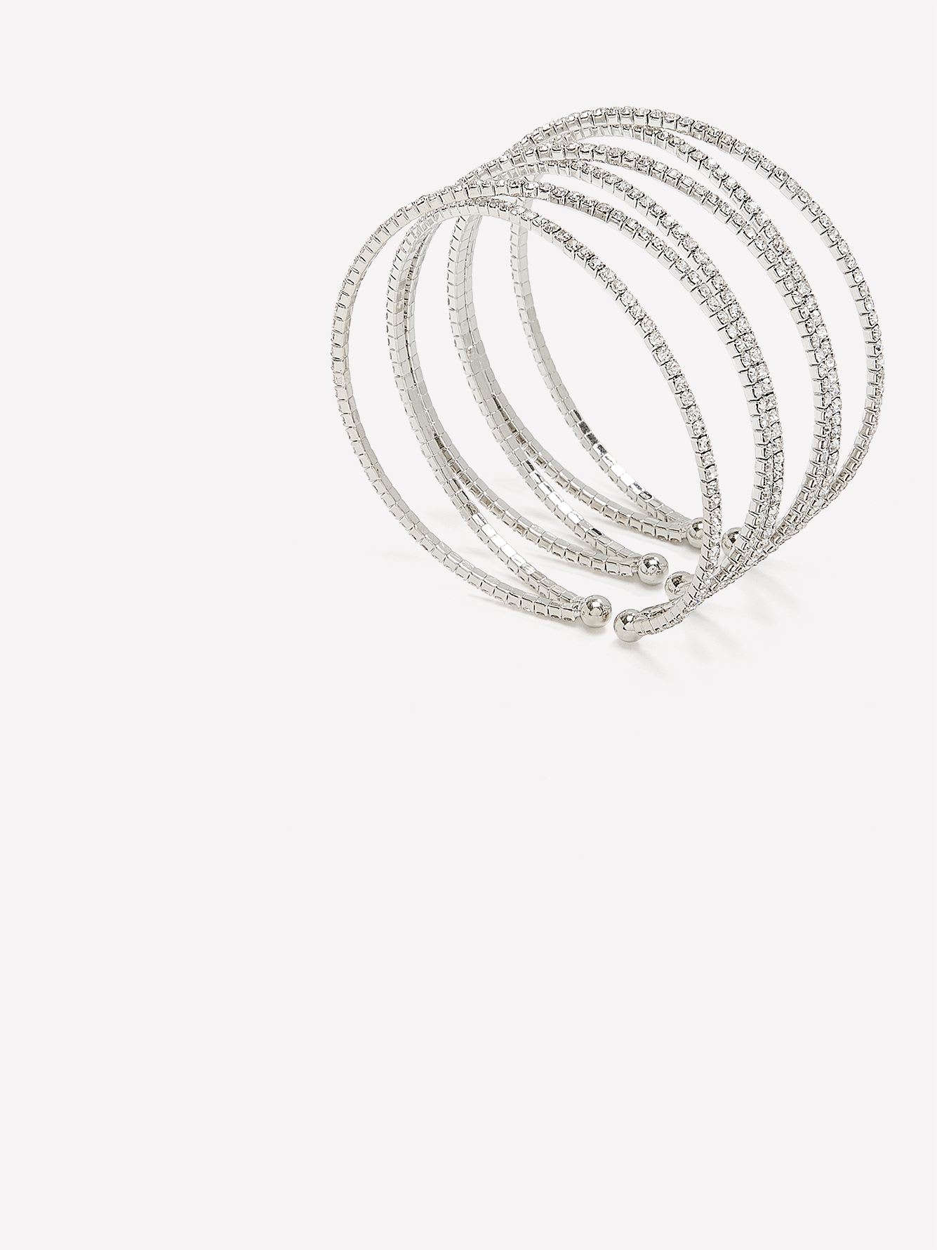 Fancy Stretch Rhinestone Cuff Bracelet