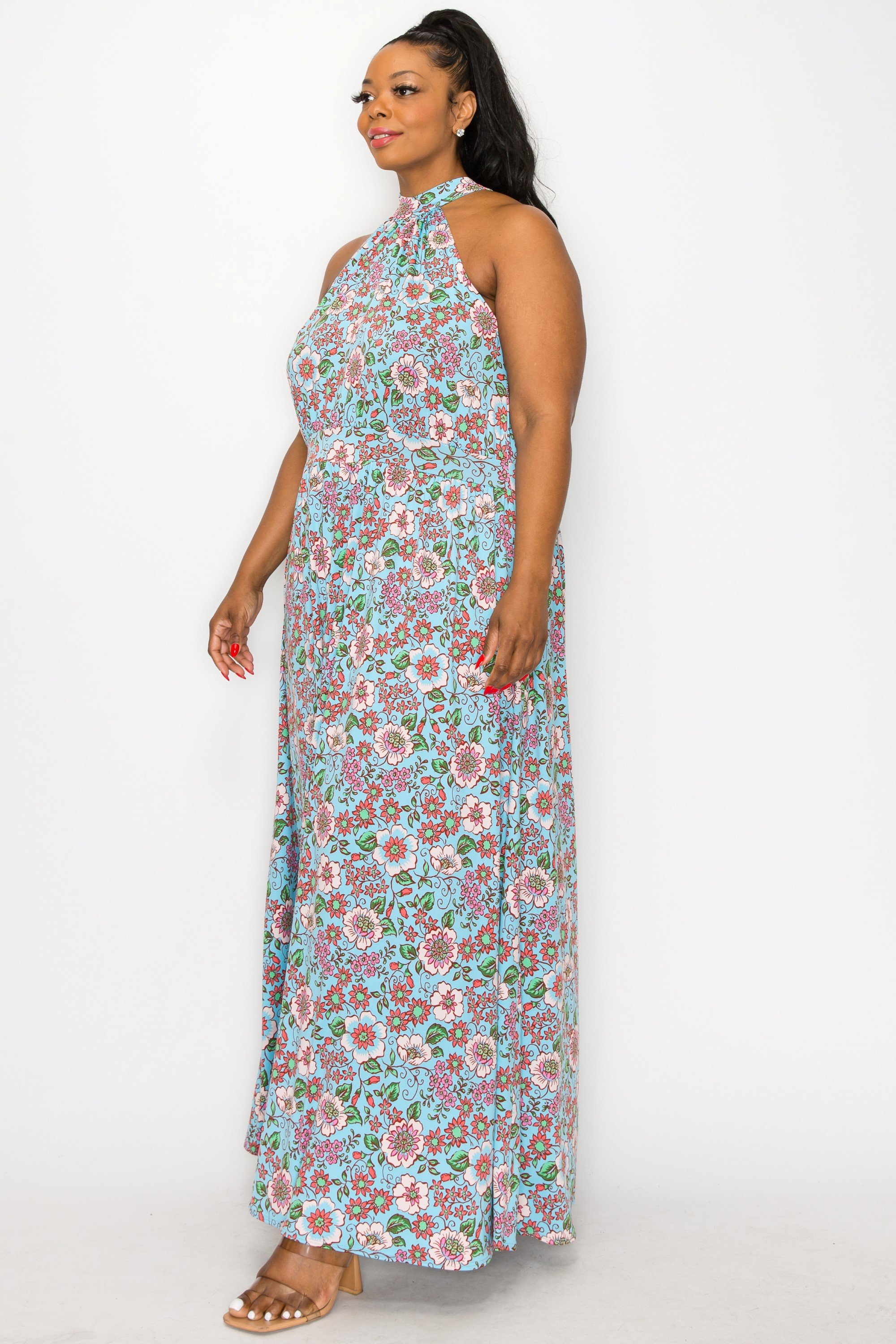 Micaela Halter Neck Dress - L I V D