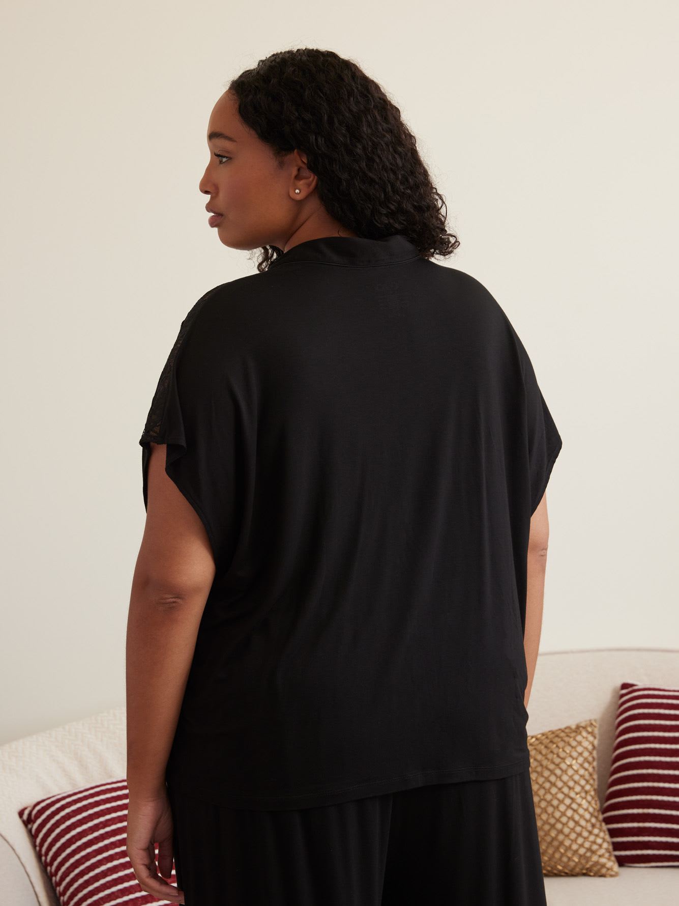 Buttoned-Down Dropped Shoulder Pyjama Shirt - ti Voglio
