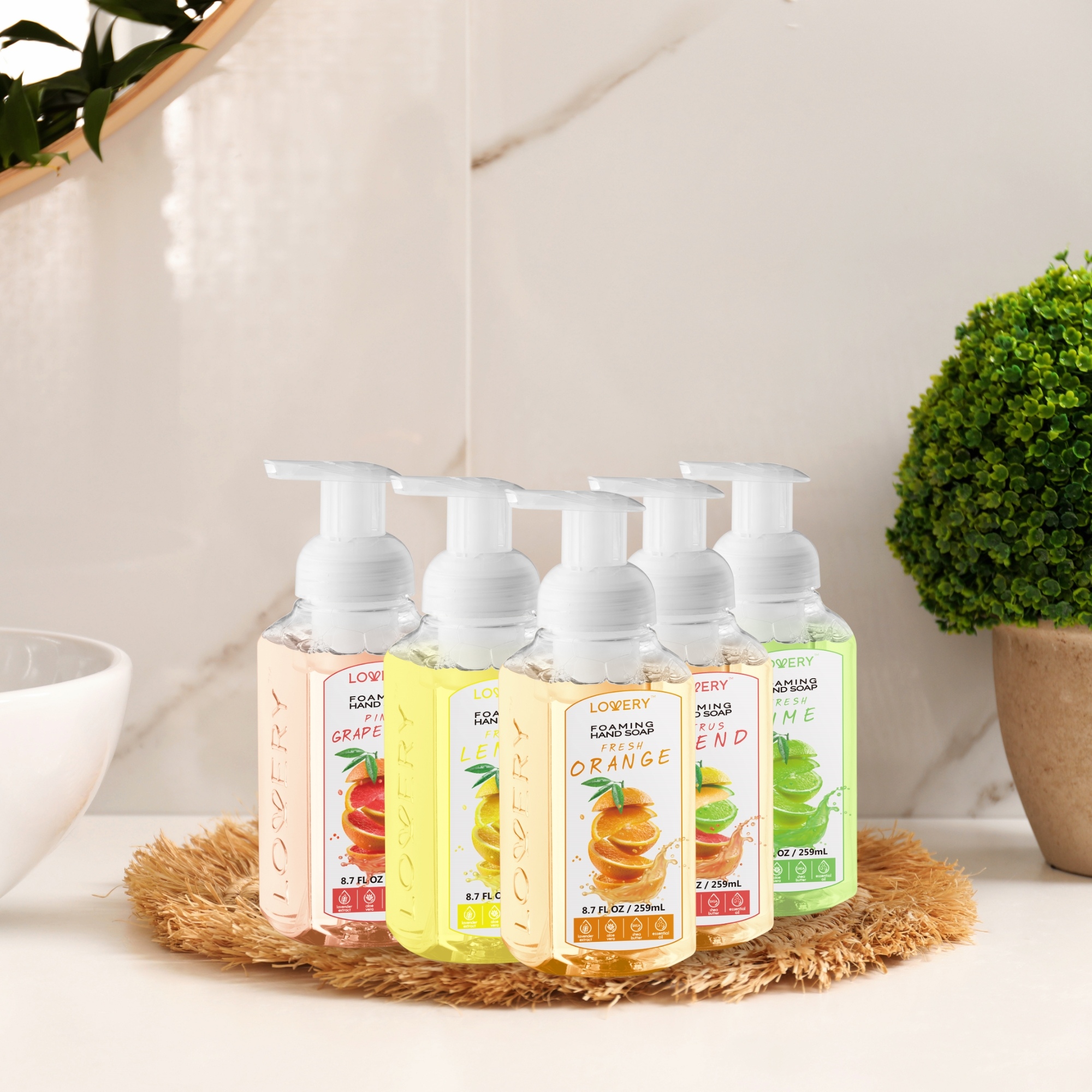 Lovery Foaming Hand Soap - Pack Of 5 - Moisturizing Hand Soap - Citrus